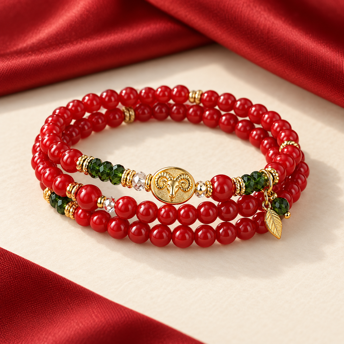 Aries Emperor Sand multi-wrap bracelet product display