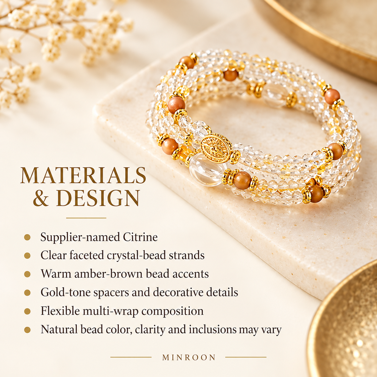 Taurus bracelet materials and design details