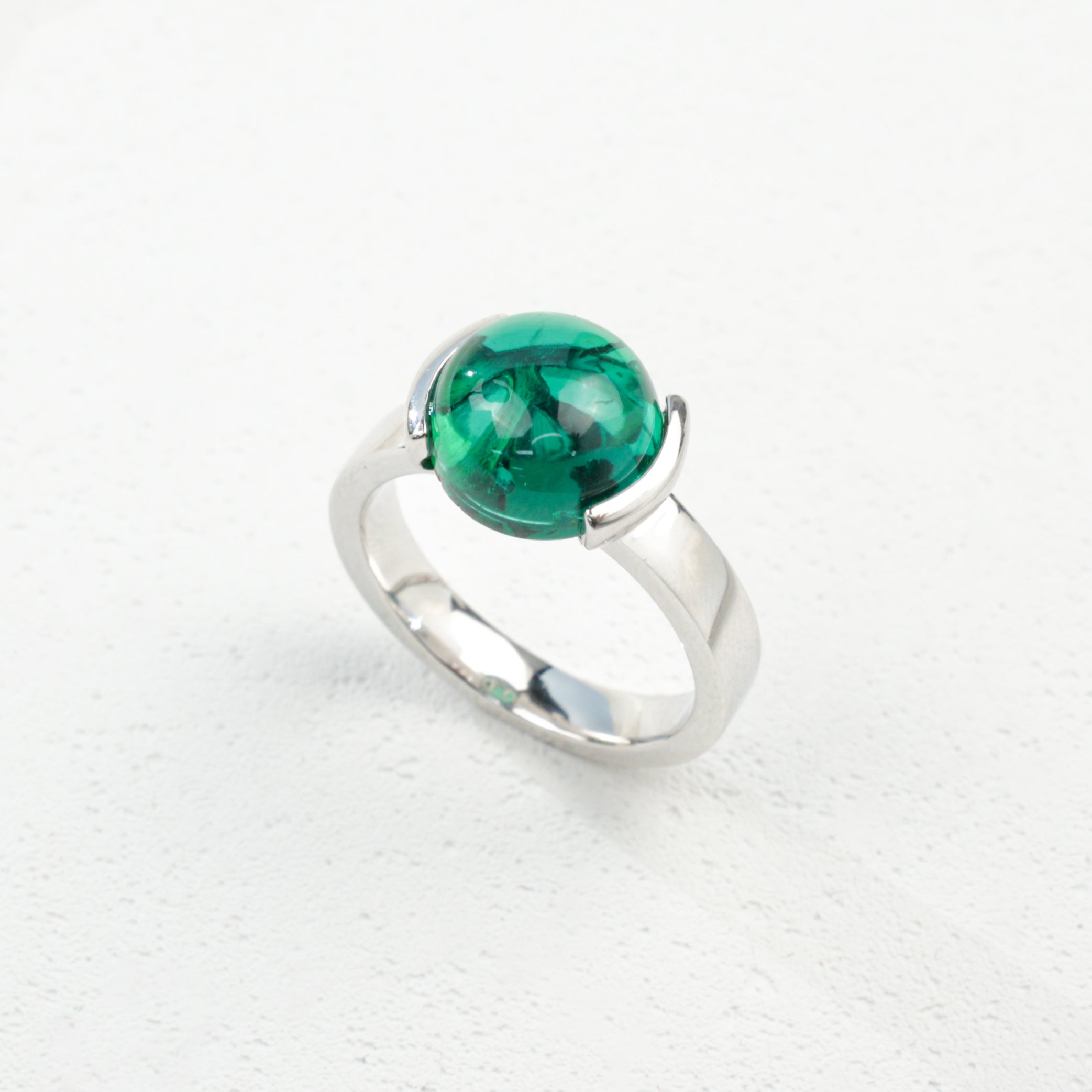 Cultivating Emeralds-Solitaire Ring