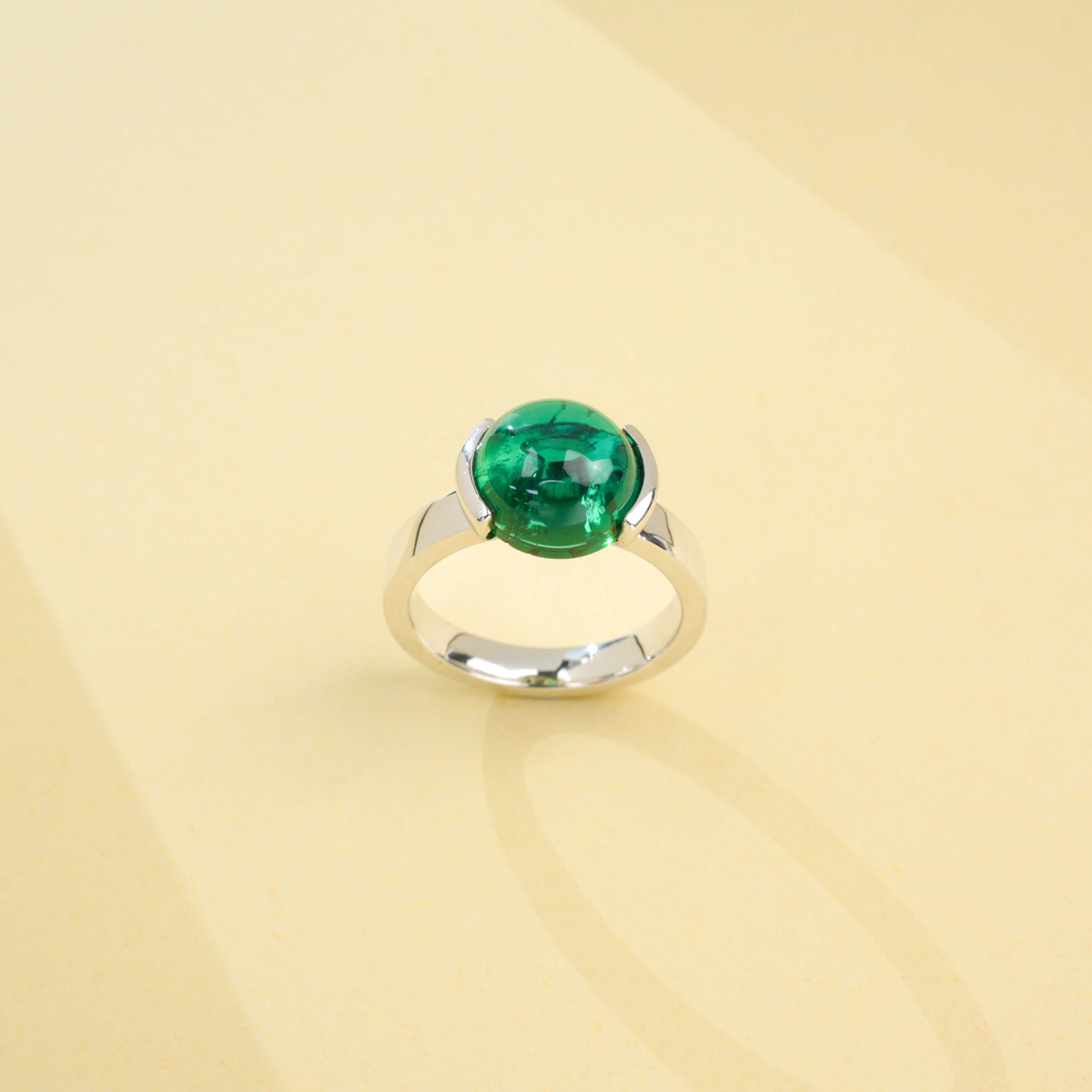 Cultivating Emeralds-Solitaire Ring