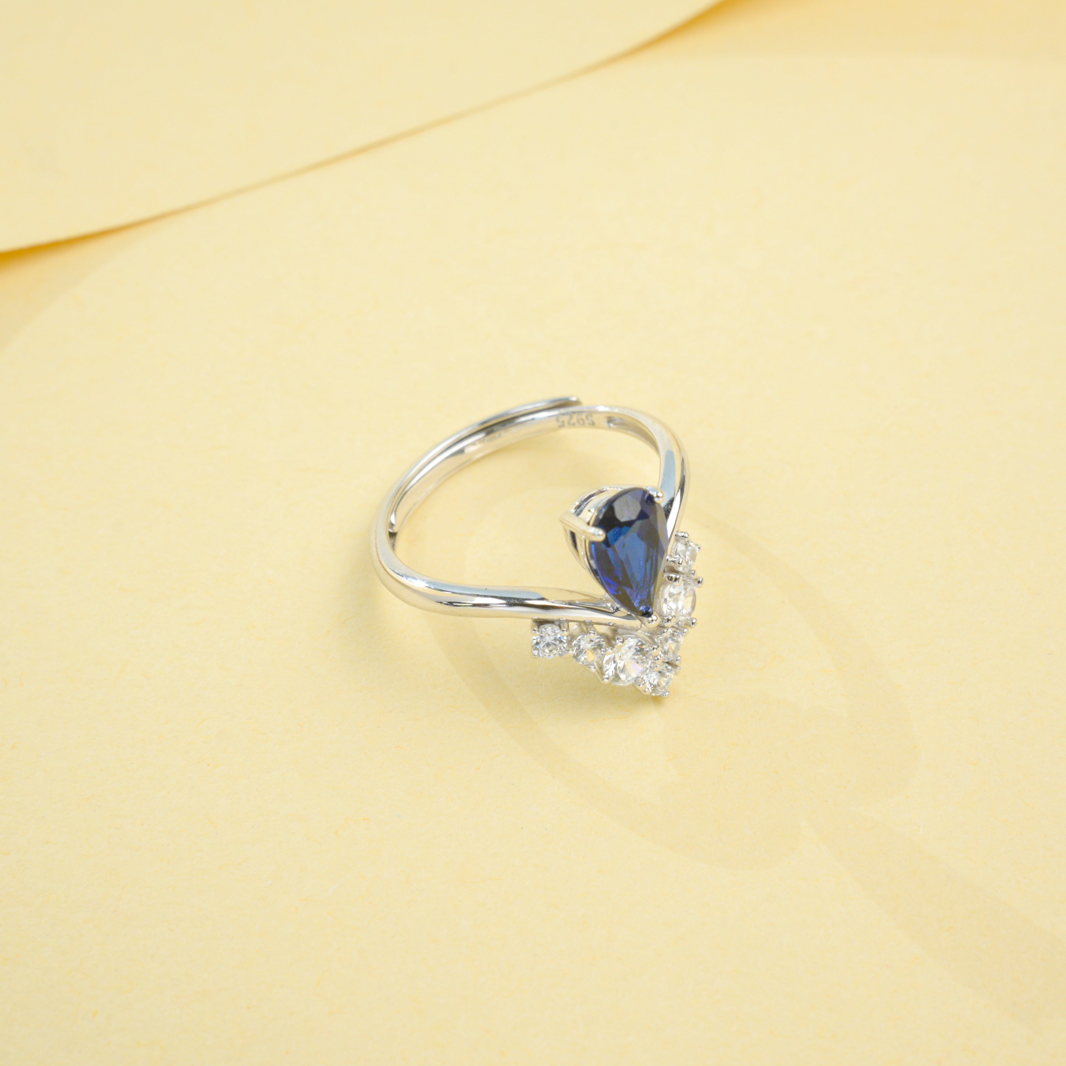 Nurturing Padparadscha - Tender Heart Teardrop Ring