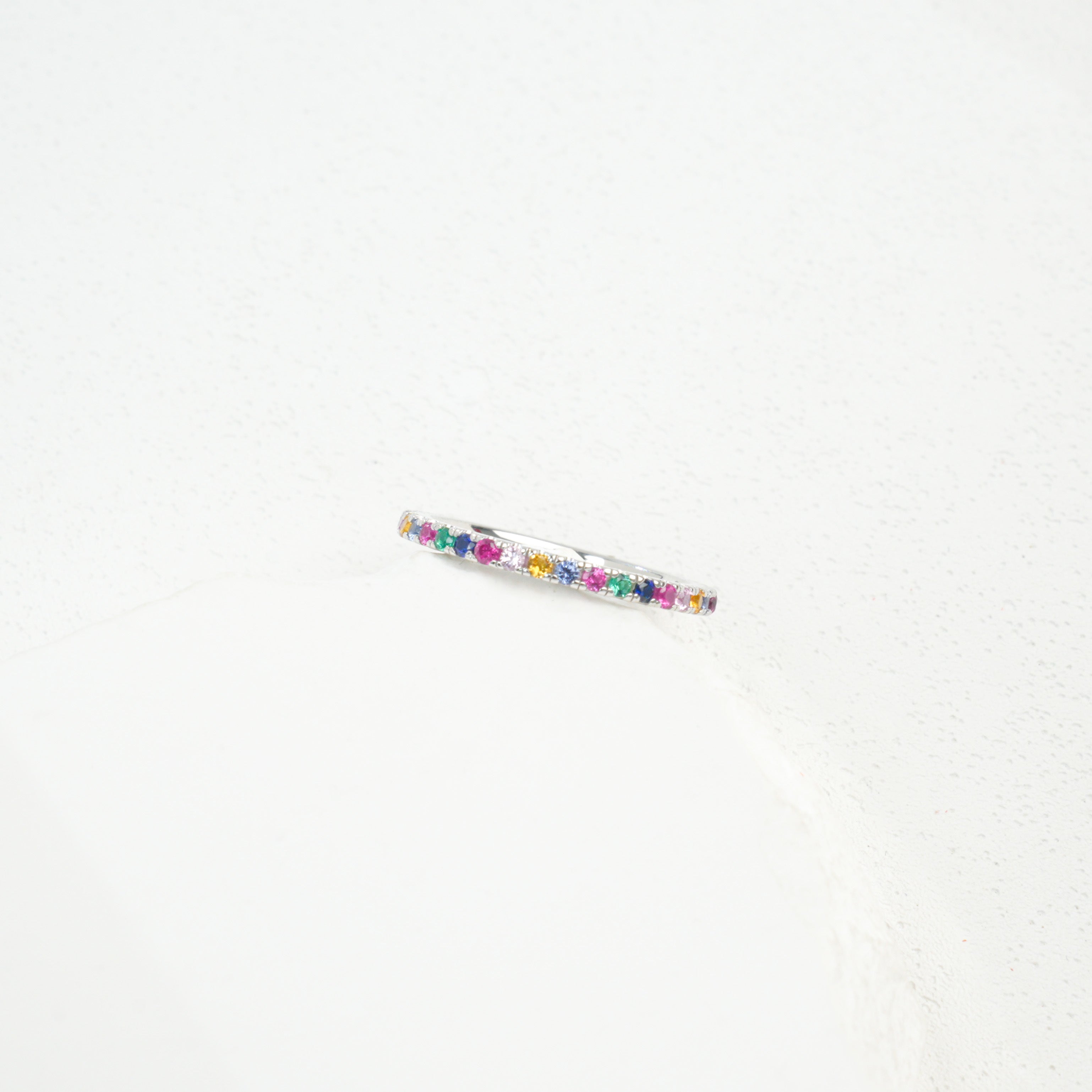 Lab-Grown Dancing Rainbow Ring