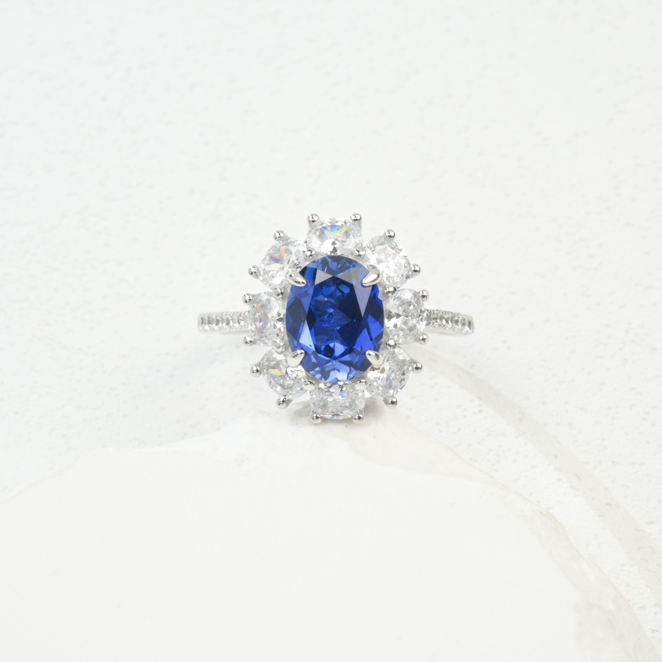 Lab-Grown Emerald - Star Cluster Verdant Glow Ring