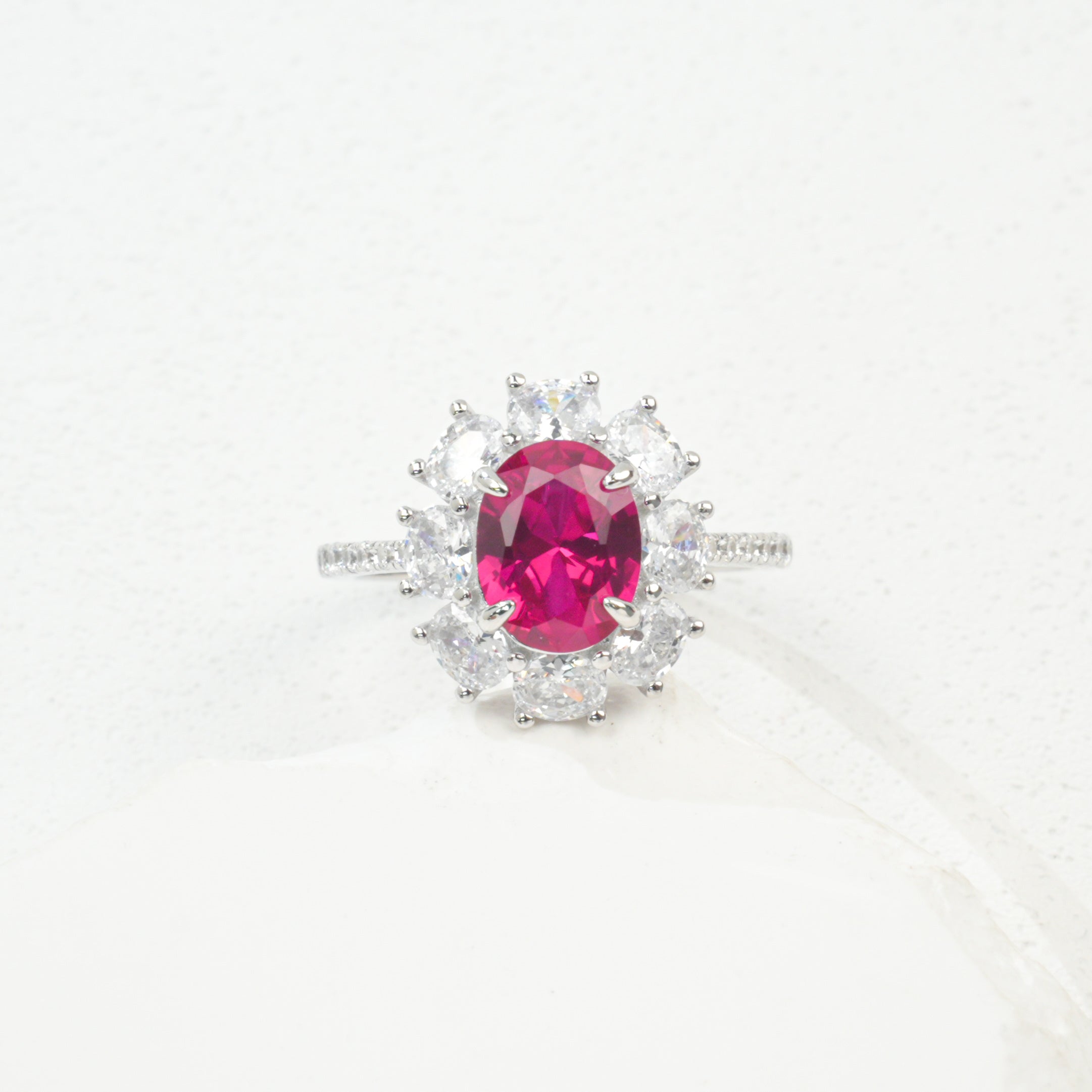 Lab-Grown Emerald - Star Cluster Verdant Glow Ring