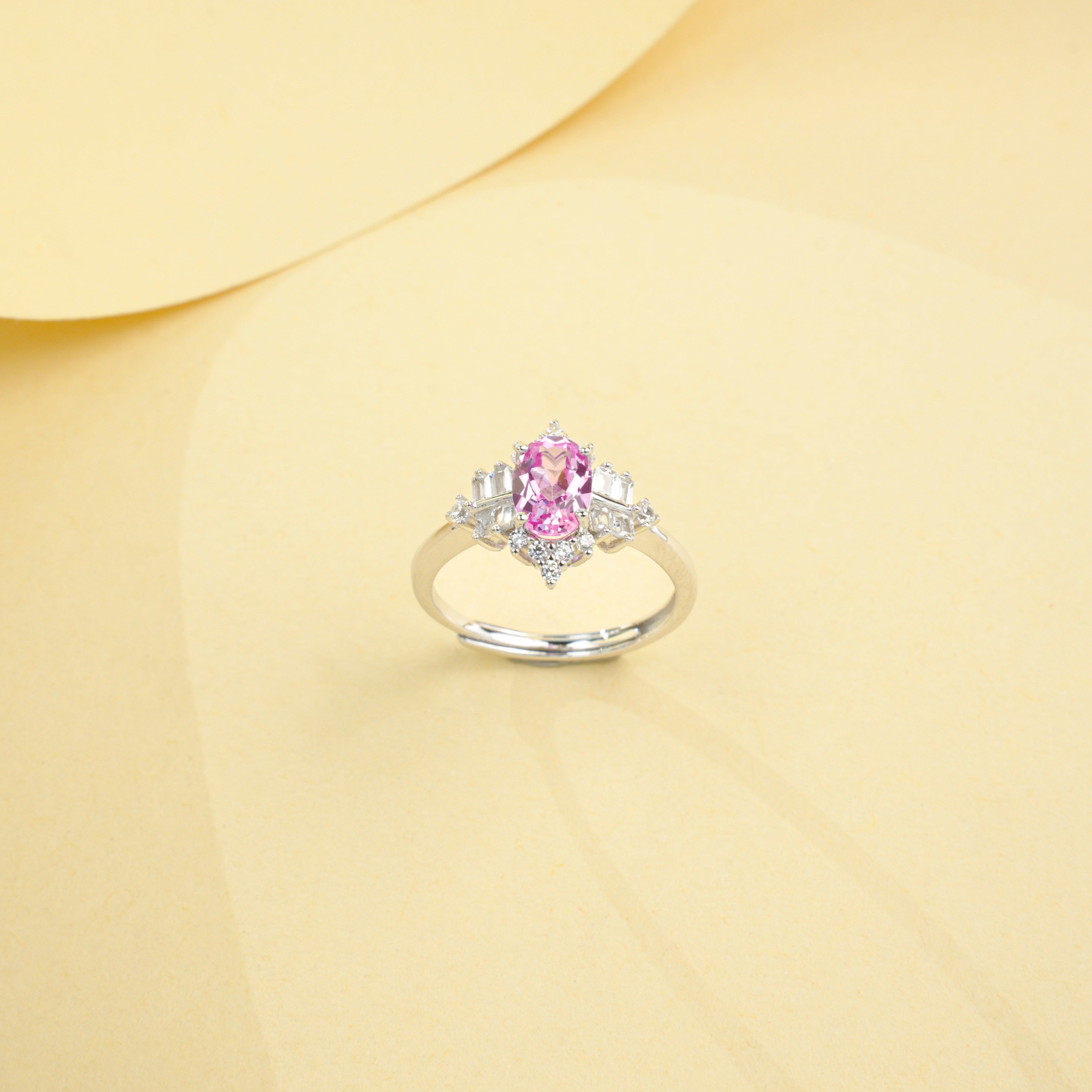 Lab-Grown Padparadscha - Coronet Soft Pink Ring