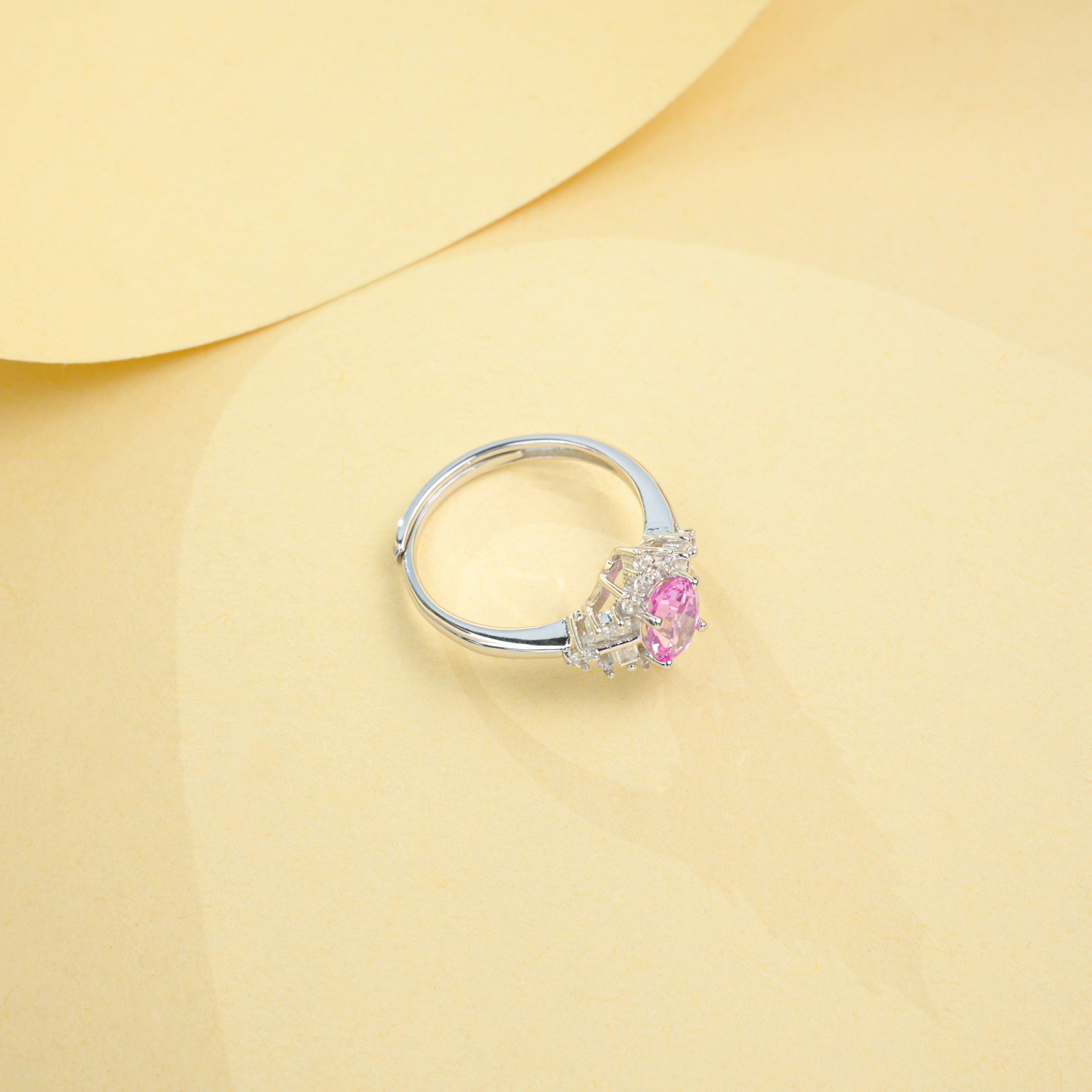 Lab-Grown Padparadscha - Coronet Soft Pink Ring