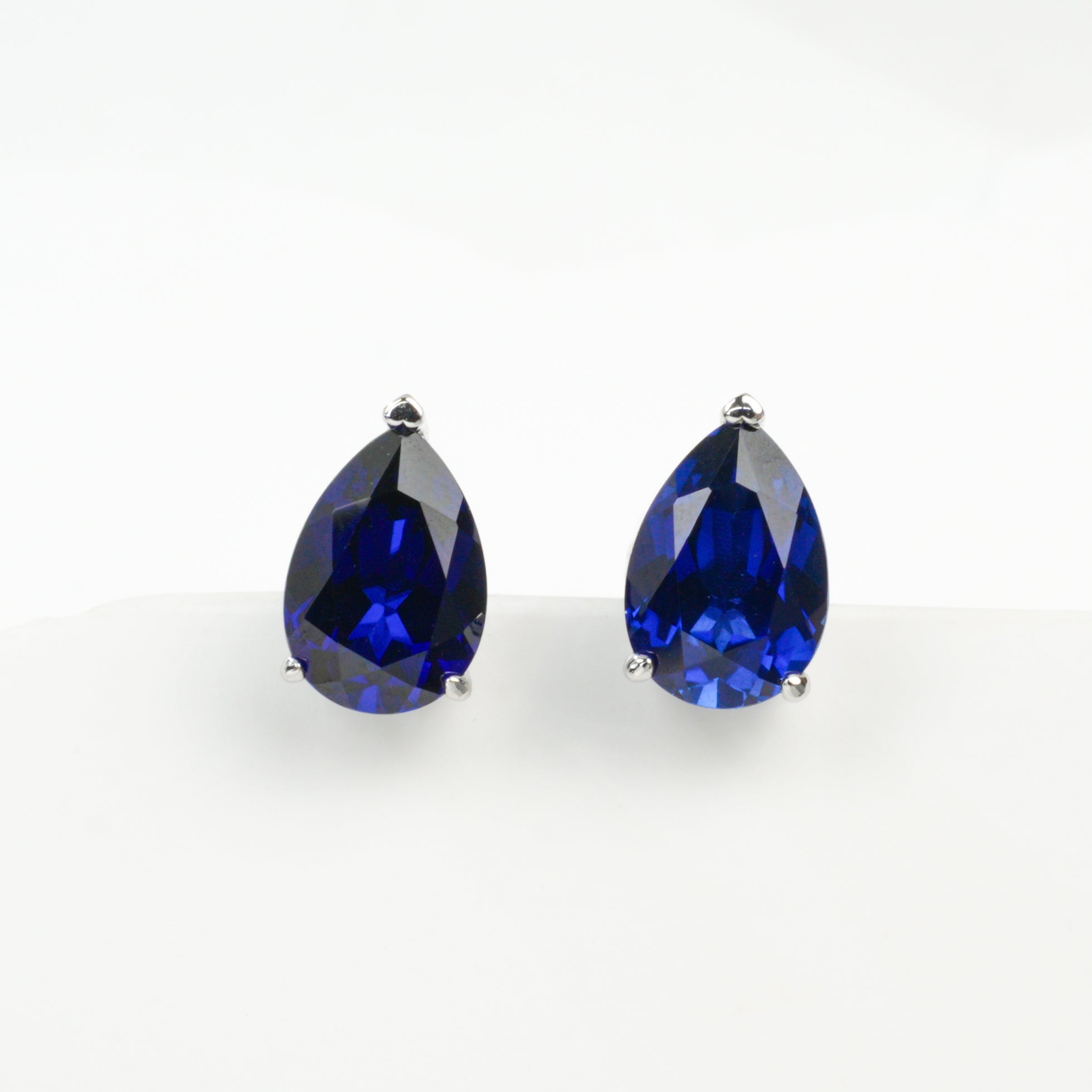 Lab-Grown Emerald - Teardrop Deep Verdant Minimalist Earrings
