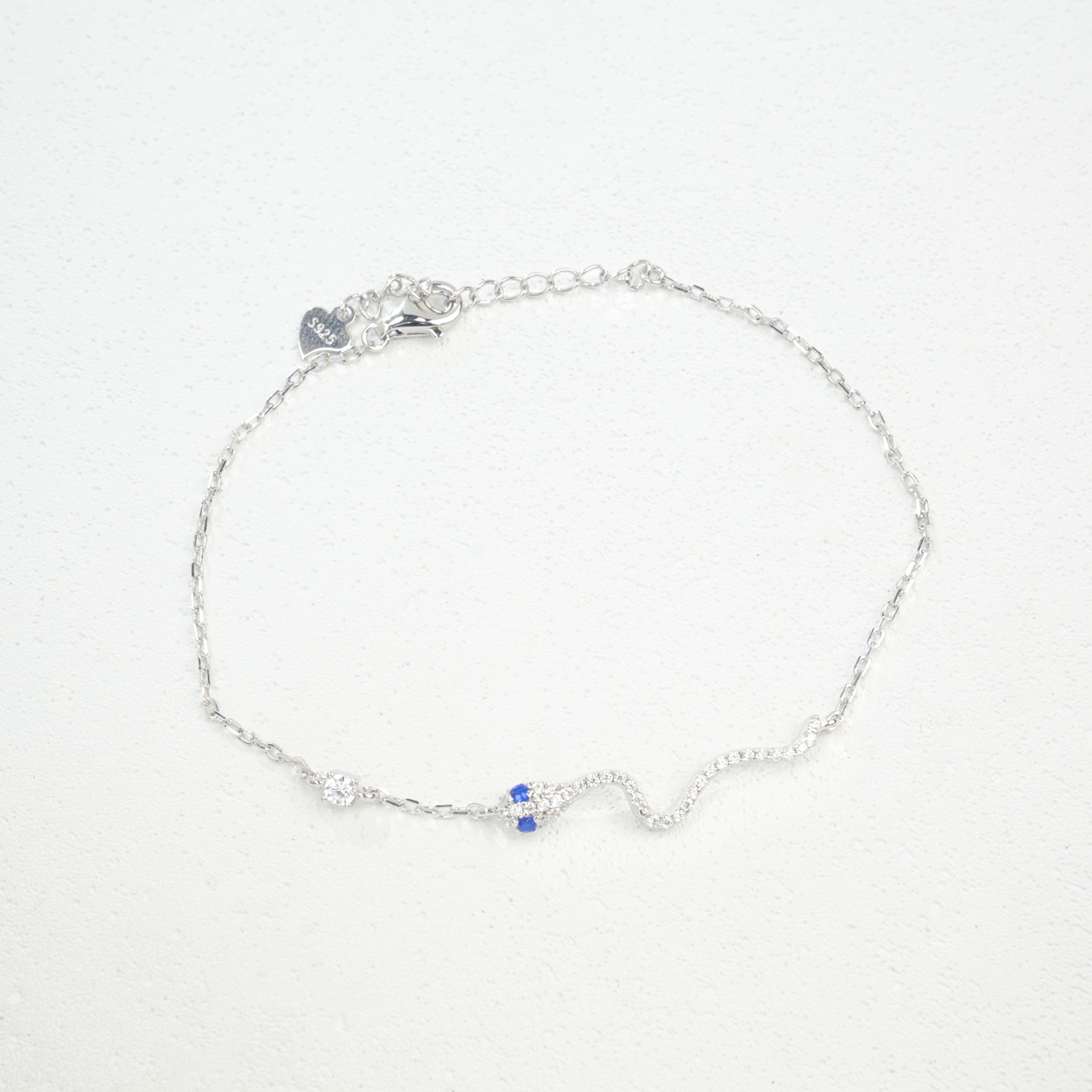 Lab-Grown Emerald - Soft Ripple Emerald Star Fine Chain Bracelet