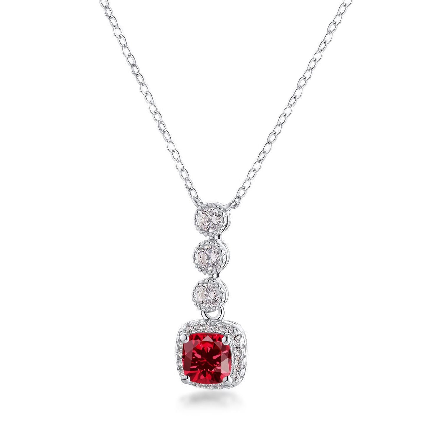 Lab-Grown Emerald - Emerald Tier Diamond-Accented Layered Pendant Necklace