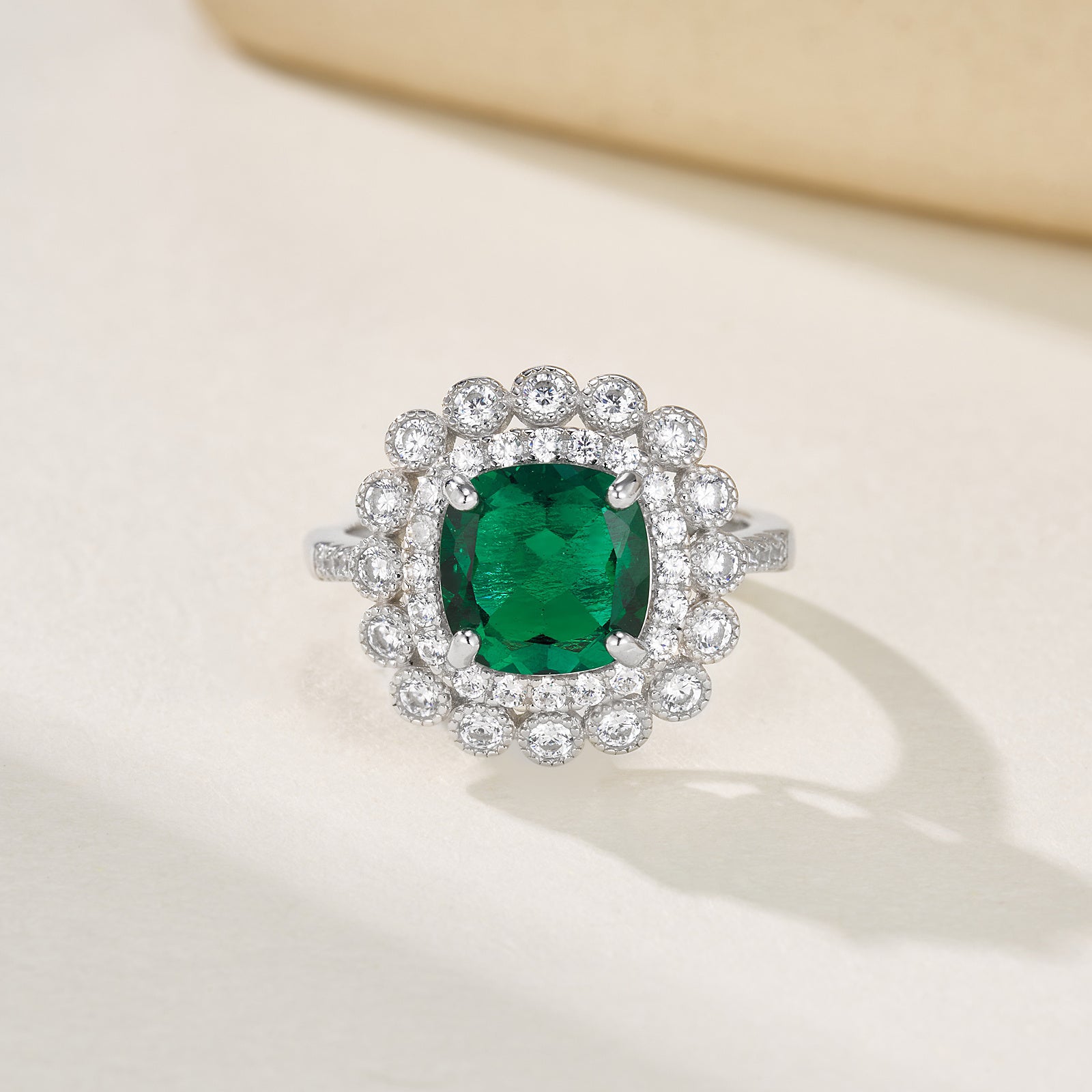 Cultured Sapphire - Dazzling Floral Cluster Ring