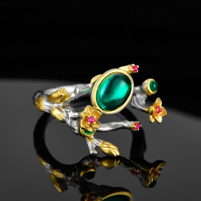 Square Lab-Grown Emerald Full-Diamond Ring - Double-Frame Luxury Jewelry
