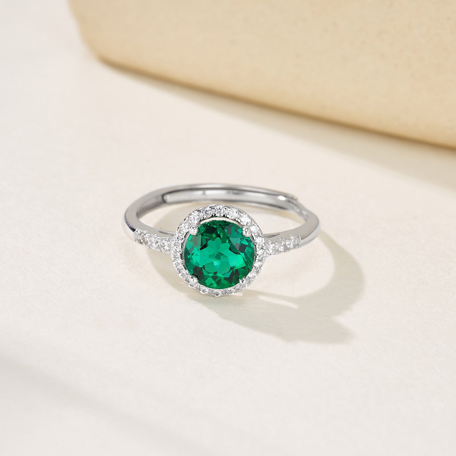 Lab-Grown Paraiba Tourmaline - Oceanic Round Diamond-Wrapped Gentle Ripple Ring