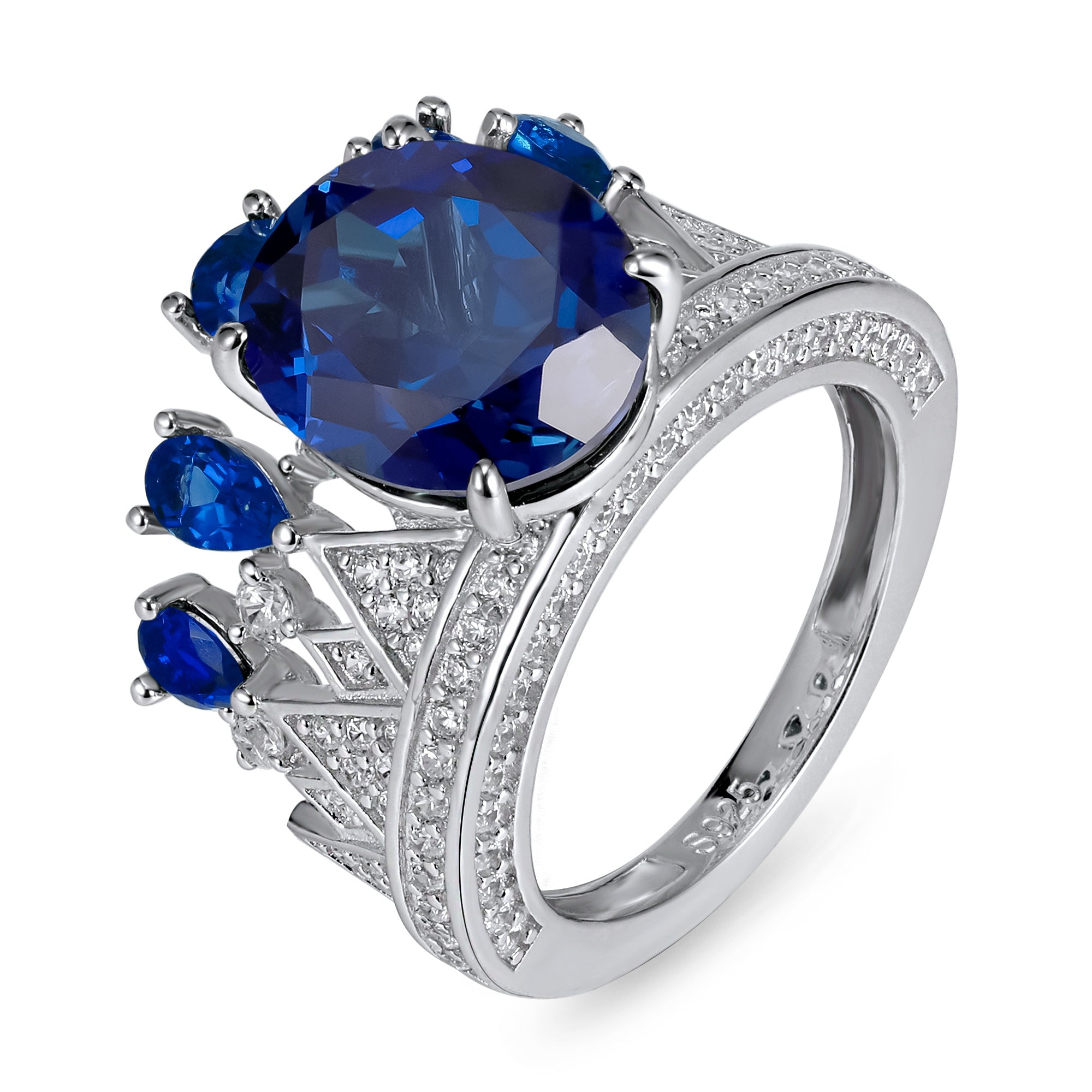 Splendid Radiance | Fully Set Lab-Created Emerald Diamond Ring