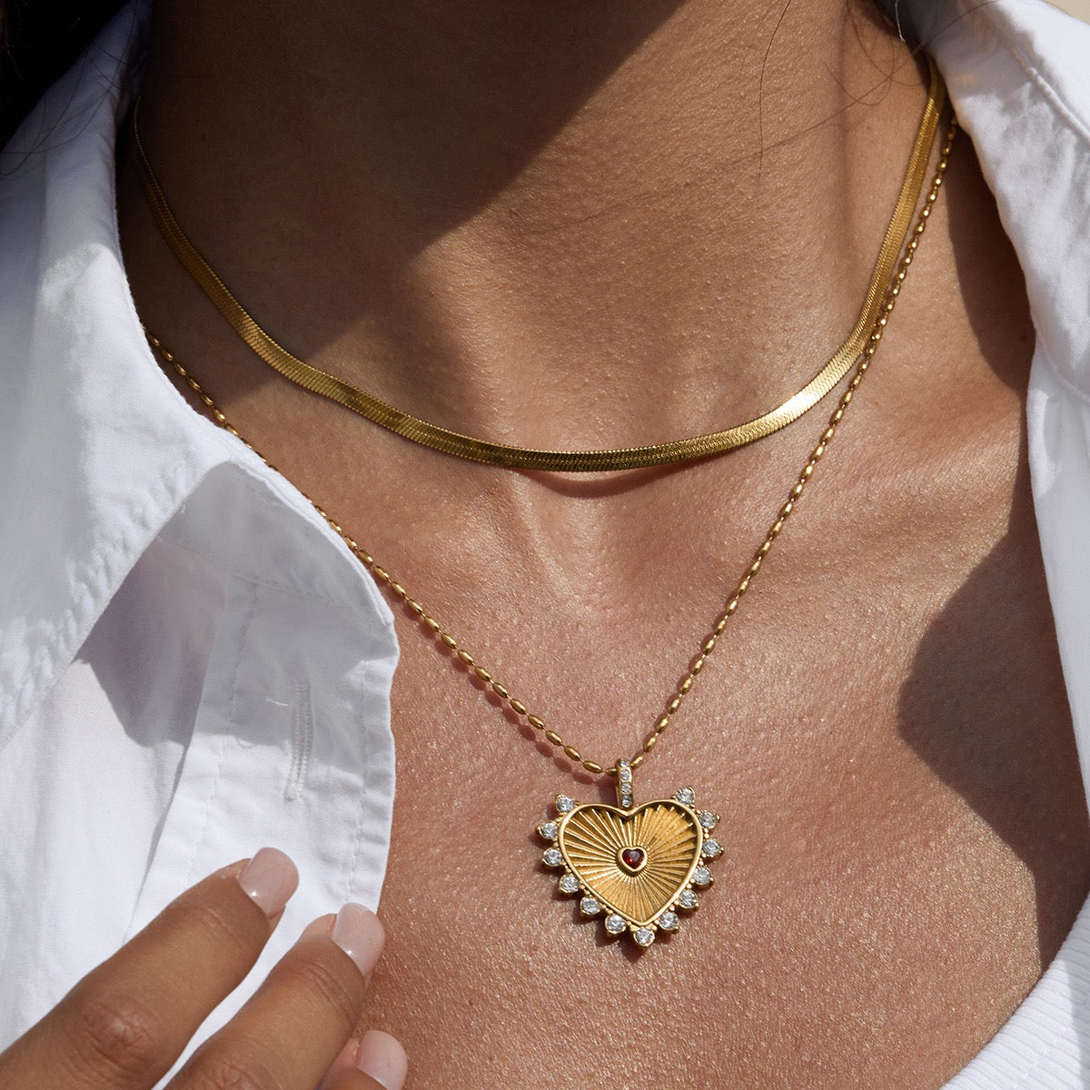 Vintage Heart Necklaces - Golden Romance