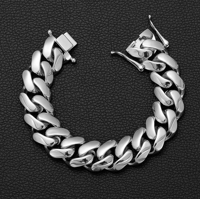 12-18mm Cuban chain and bracelet set, 18K Gold
