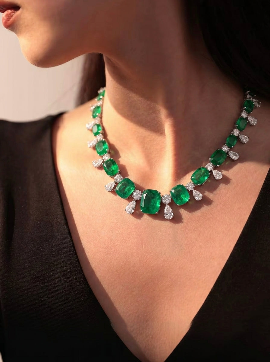 Luxury Emerald Statement Necklace