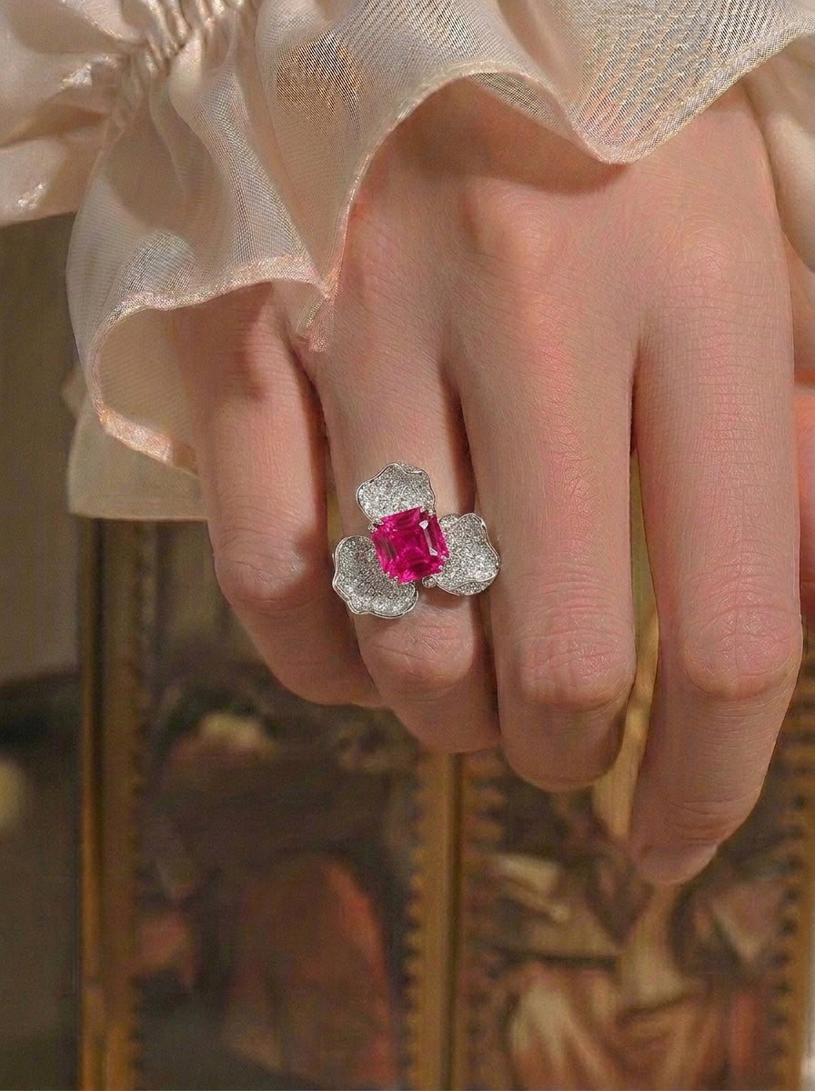 Lab-Grown Emerald - Lucky Clover Ring