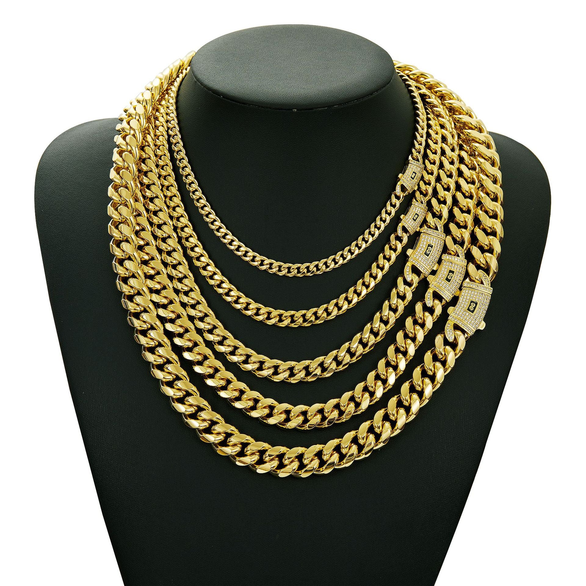 14K Gold, 6-20mm Cuban chain and bracelet set