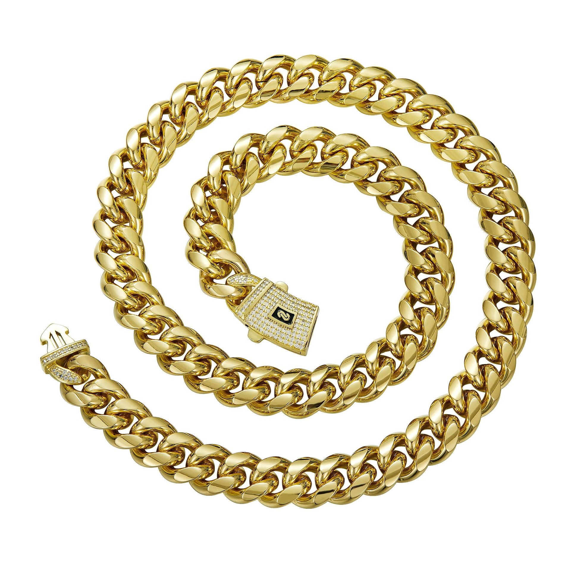 14K Gold, 6-20mm Cuban chain and bracelet set