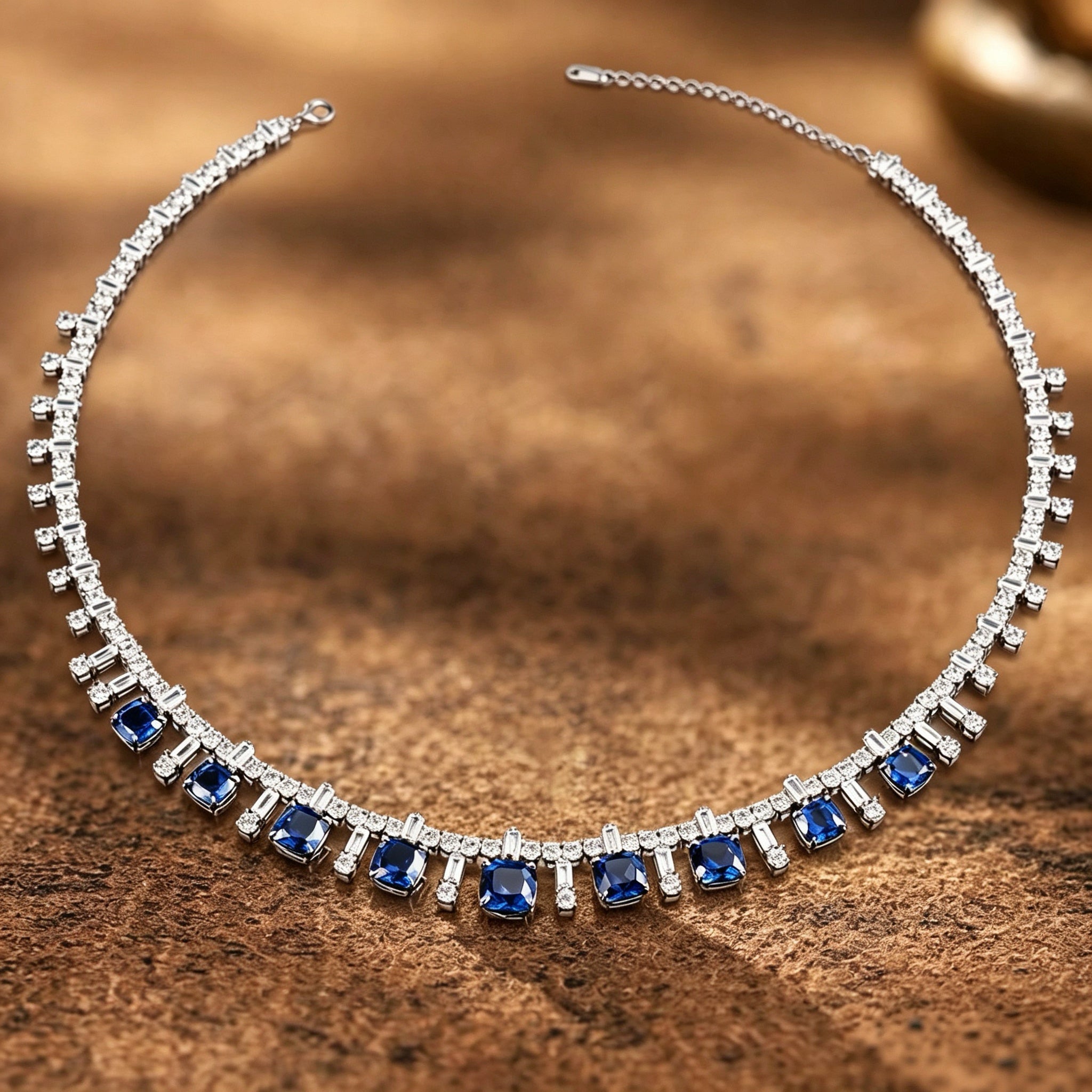 Elegant Sapphire Choker Necklace