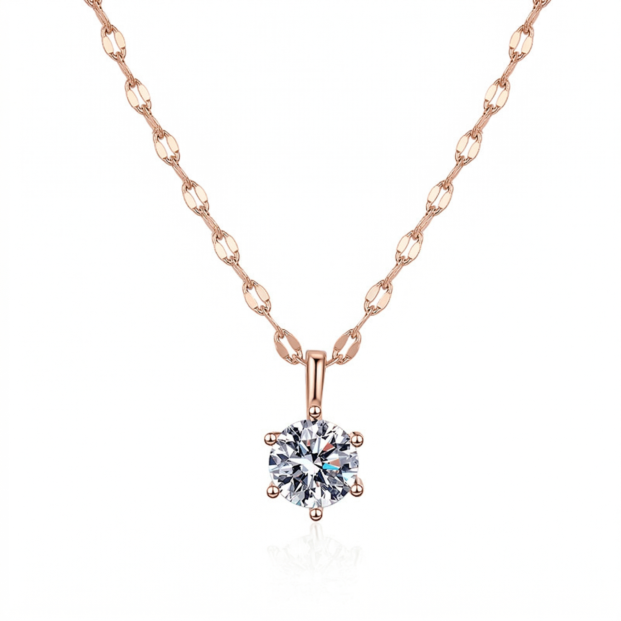 S925 Classic Six Claw Moissan Necklace