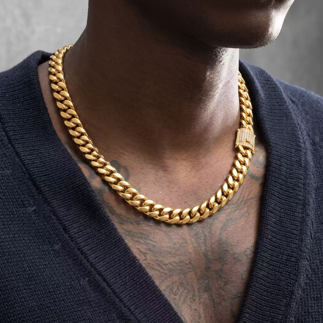 14K Gold, 6-18mm Cuban chain and bracelet set