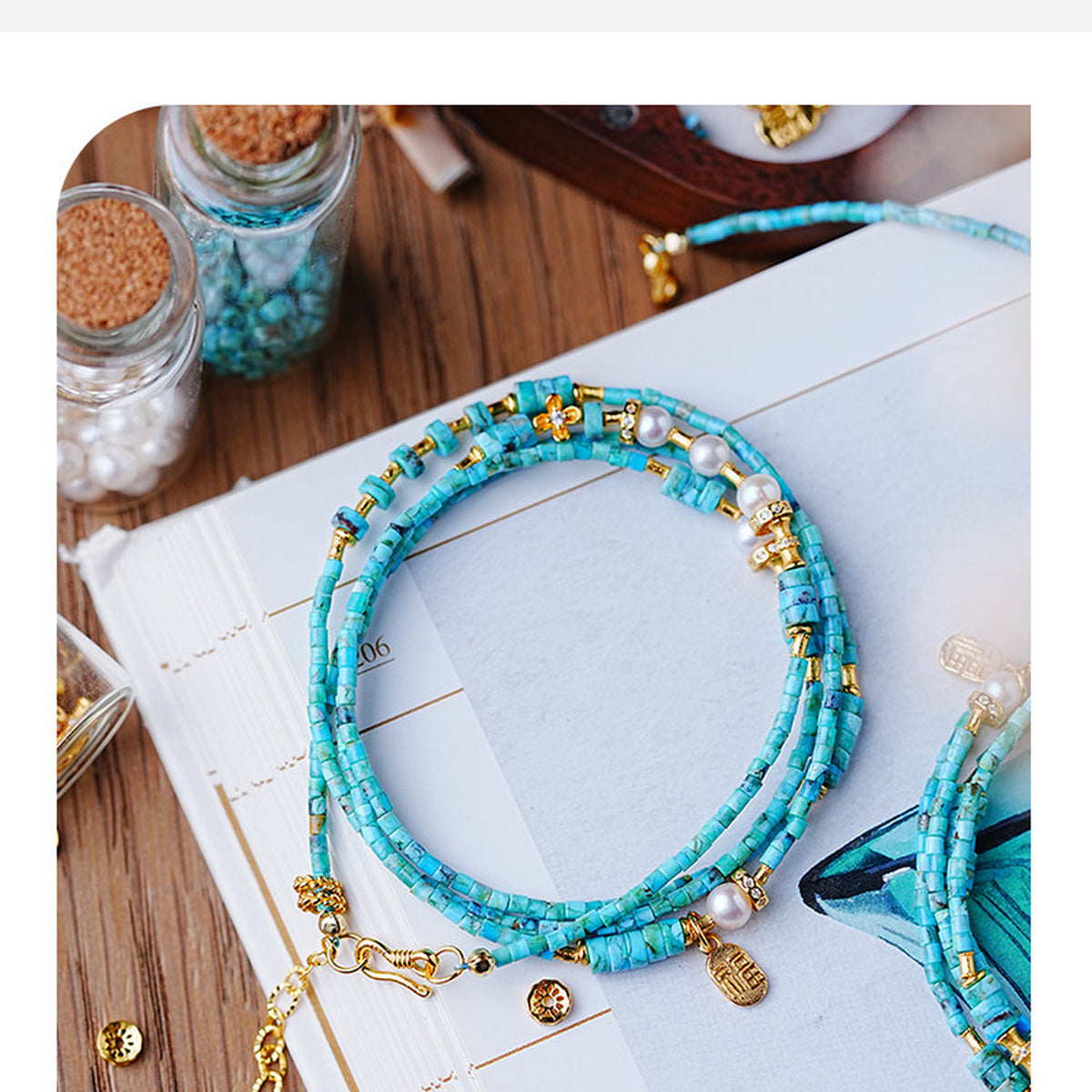 Northern Blue Dream turquoise jewelry studio still life