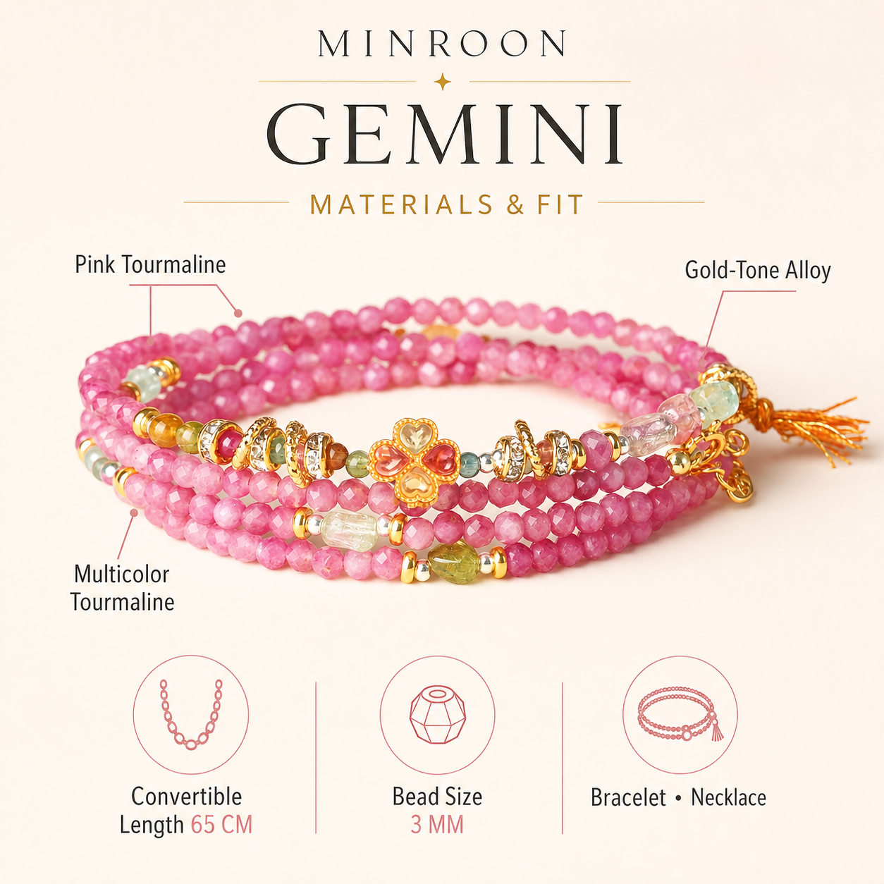 Gemini bracelet materials and fit