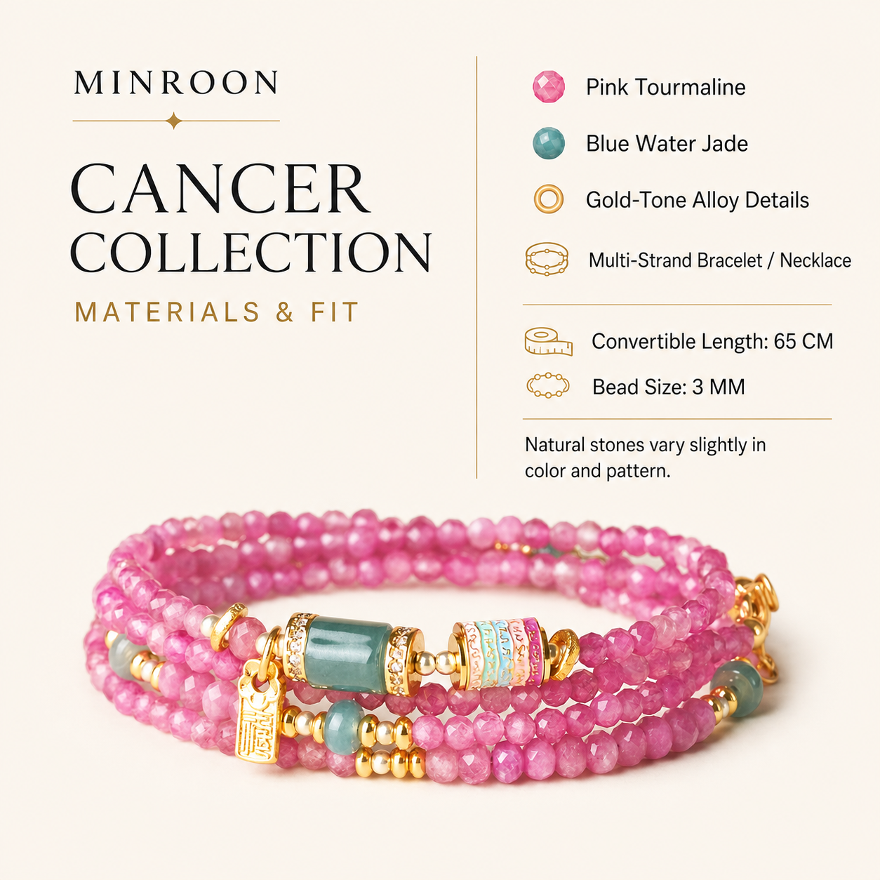 Cancer bracelet materials and fit guide