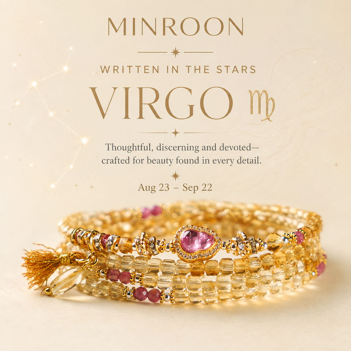 MINROON Virgo natural citrine zodiac story