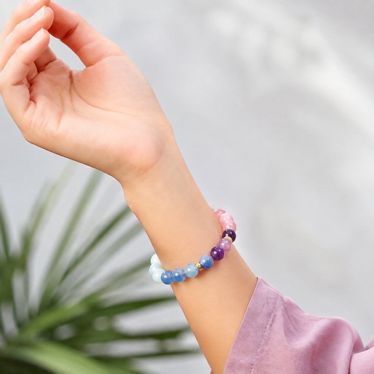 Aquamarine Water Fire bracelet model view 3