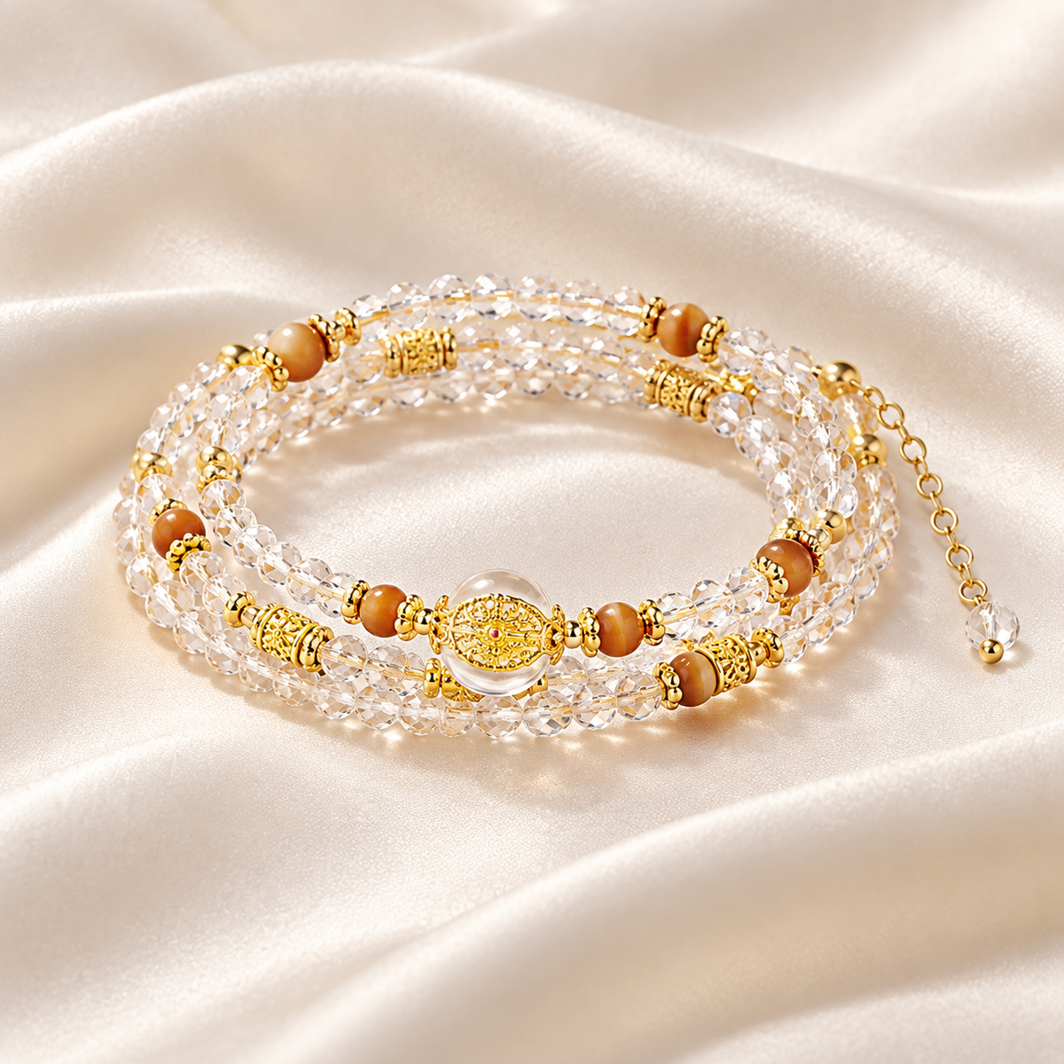Taurus Citrine multi-wrap bracelet product display