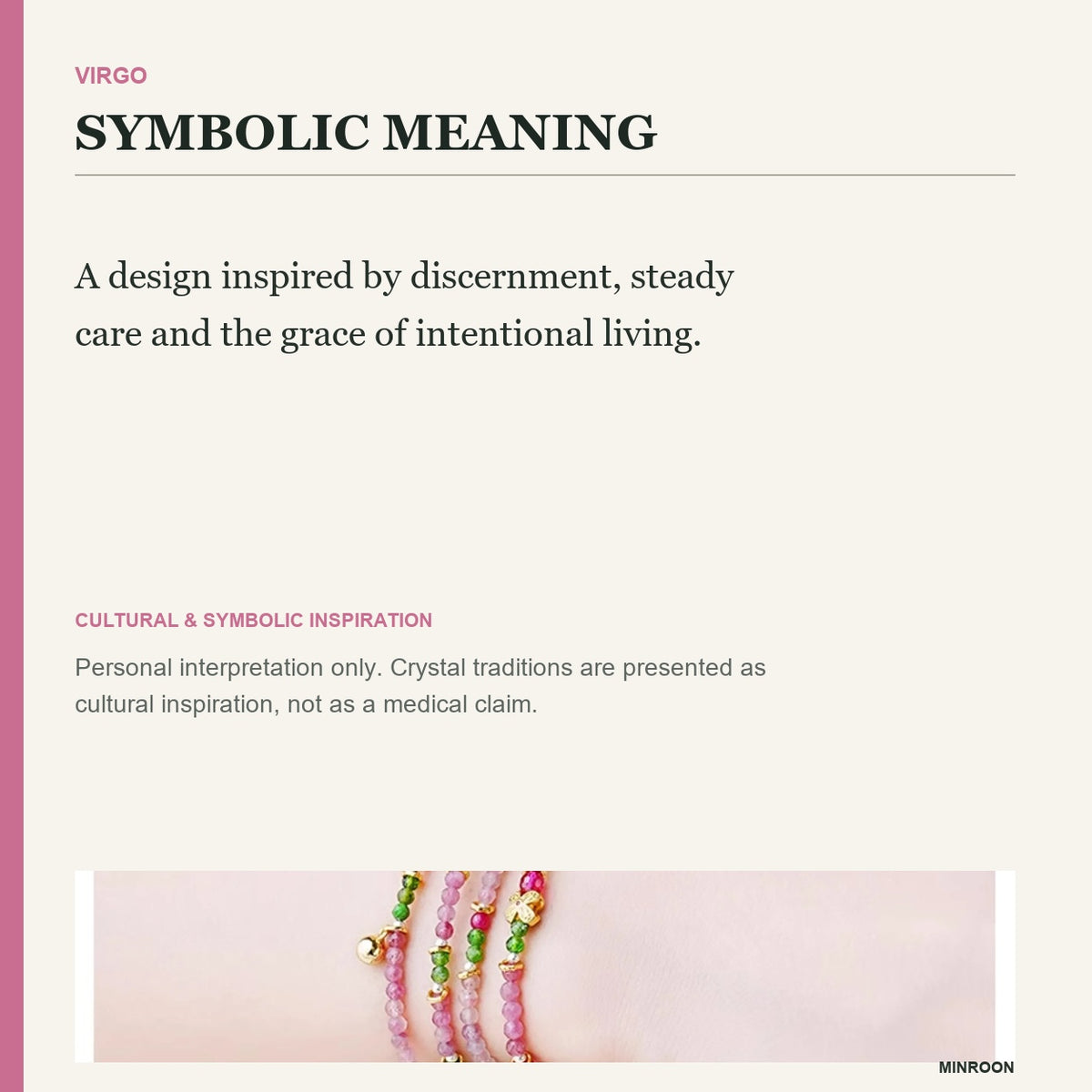 Virgo bracelet symbolic meaning