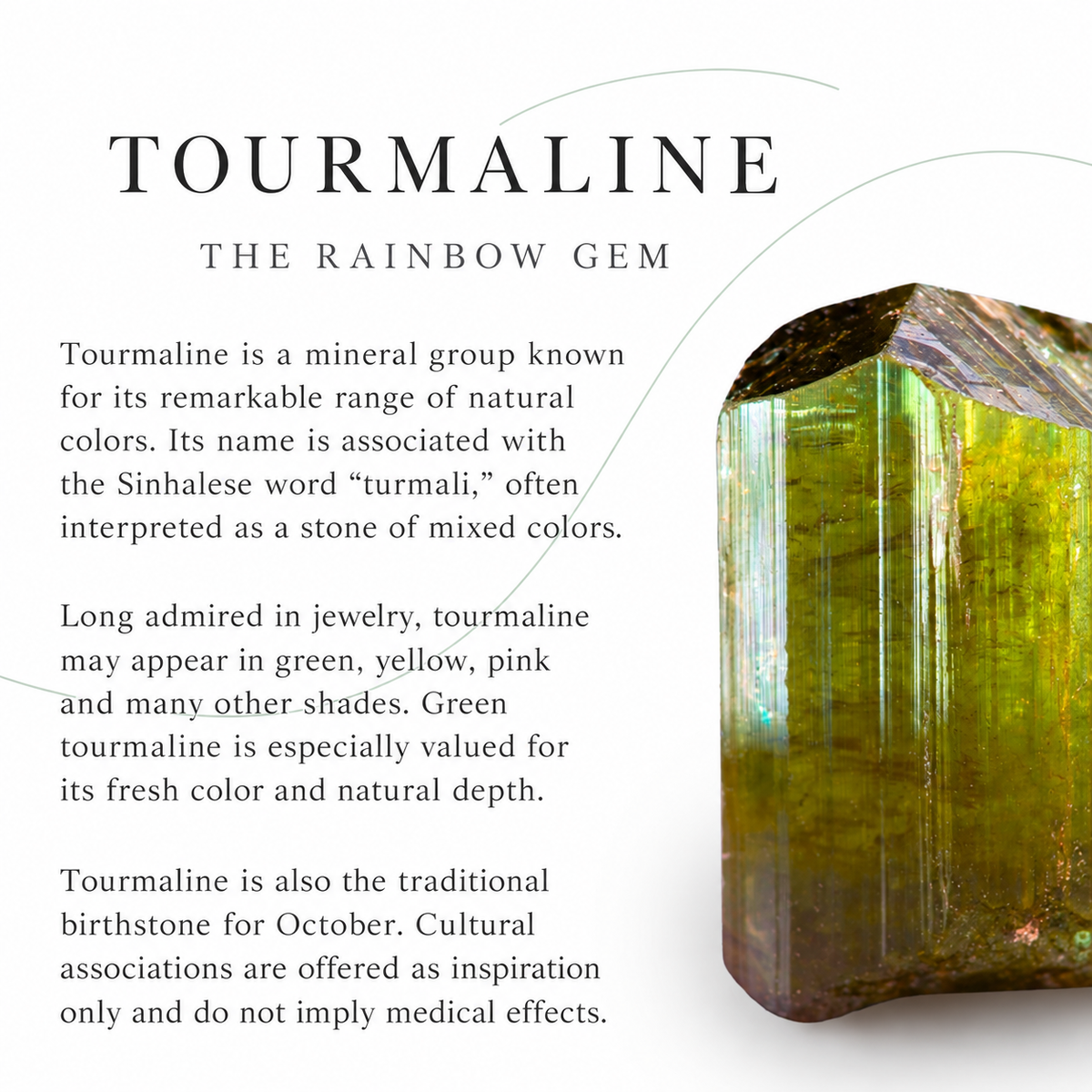 English introduction to natural green tourmaline