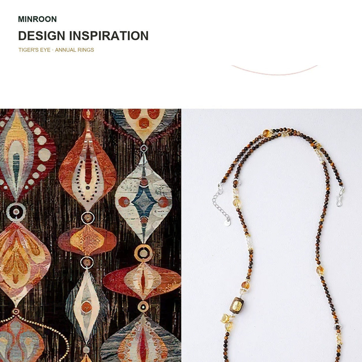 Annual Rings tiger's eye necklace design inspiration