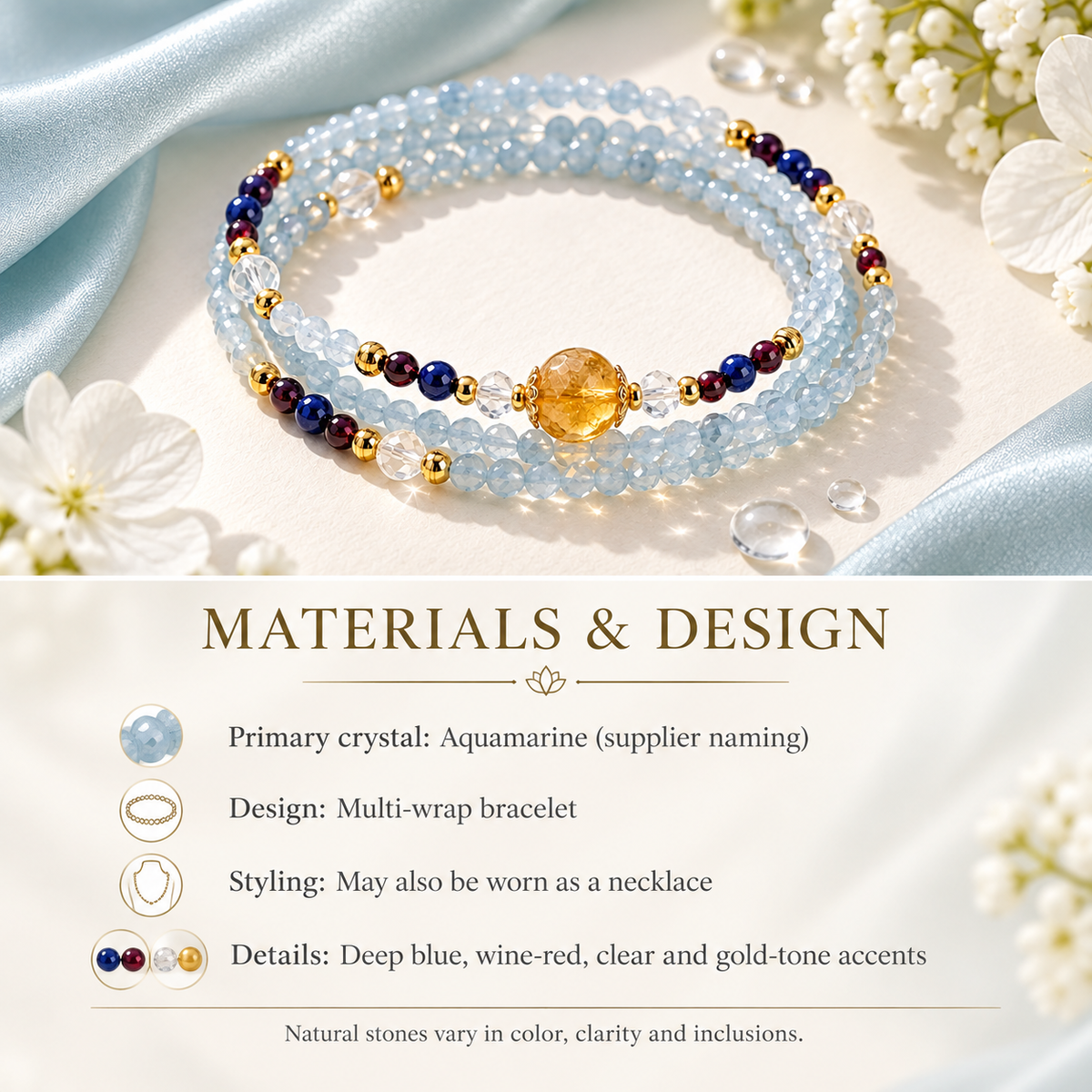Pisces bracelet materials and design details