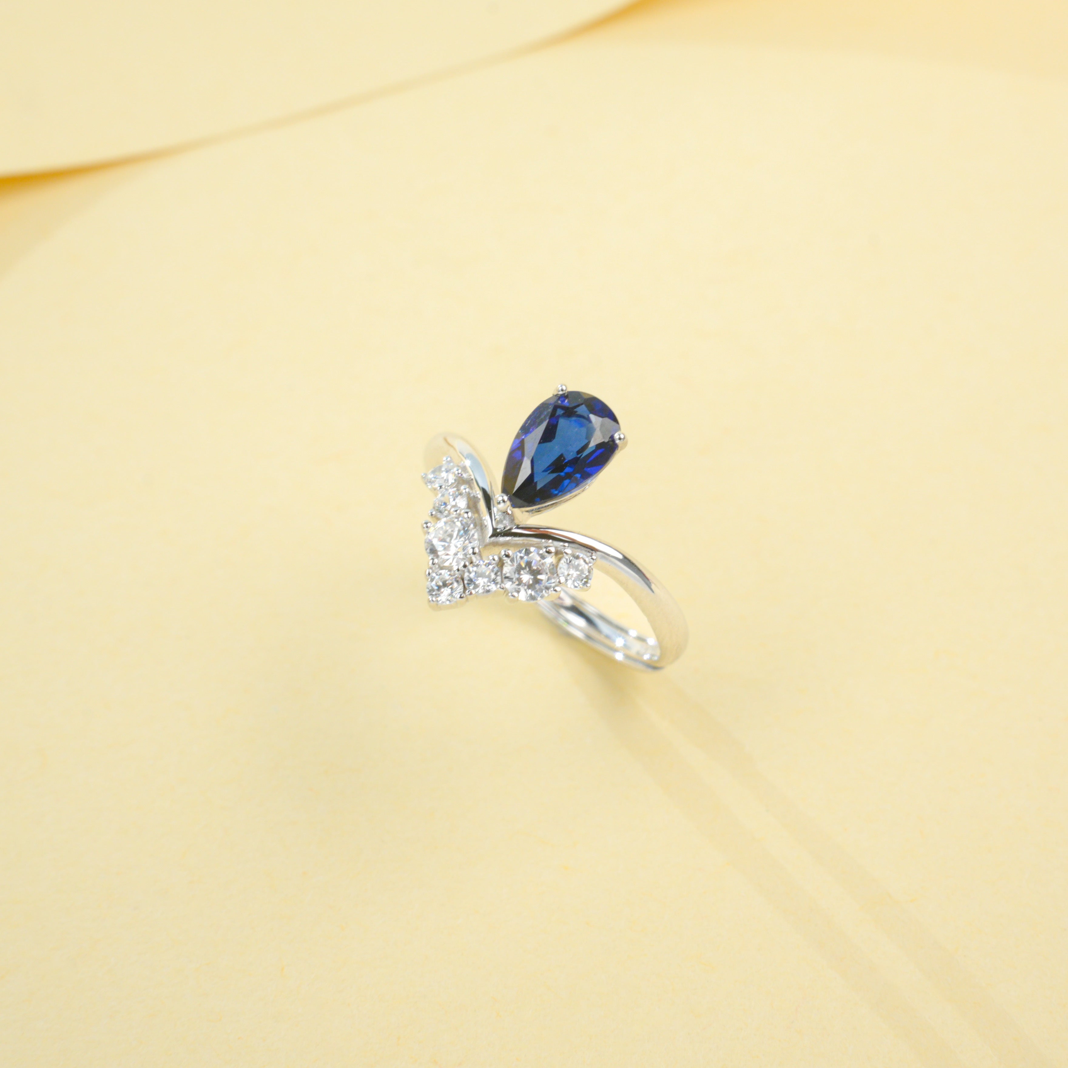 Nurturing Padparadscha - Tender Heart Teardrop Ring