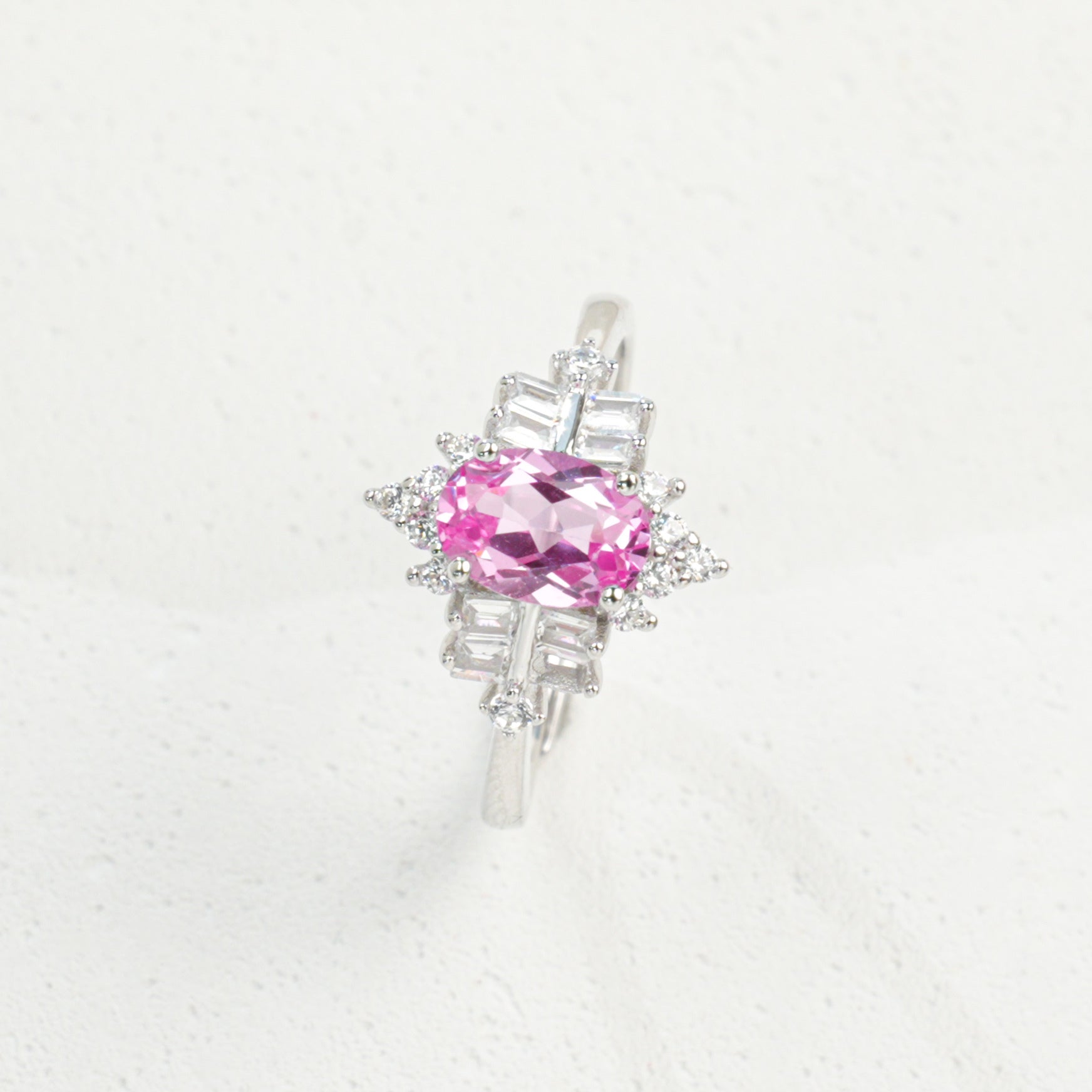 Lab-Grown Padparadscha - Coronet Soft Pink Ring