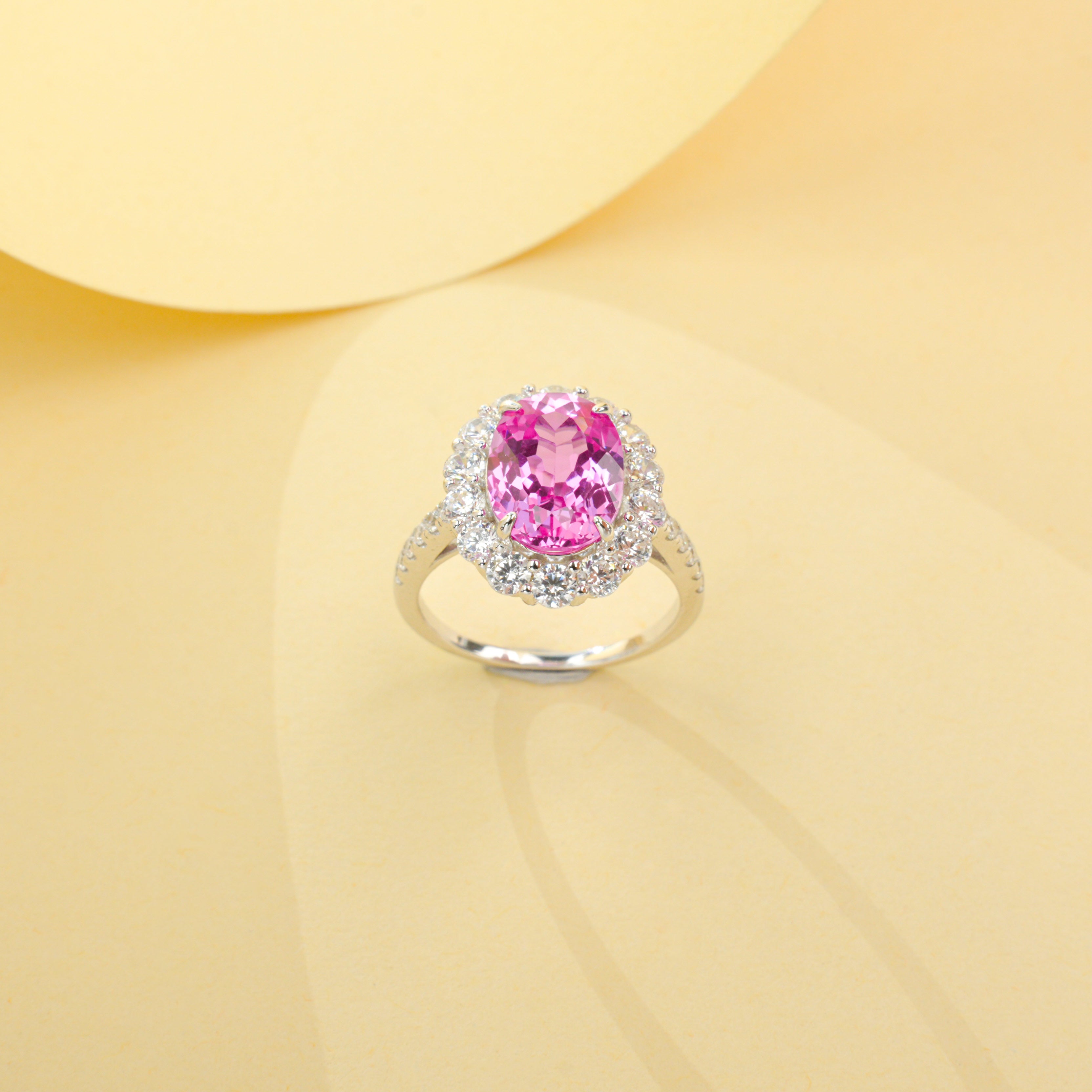 Lab-Grown Emerald - Star Halo Emerald Melody Oval-Cut Ring