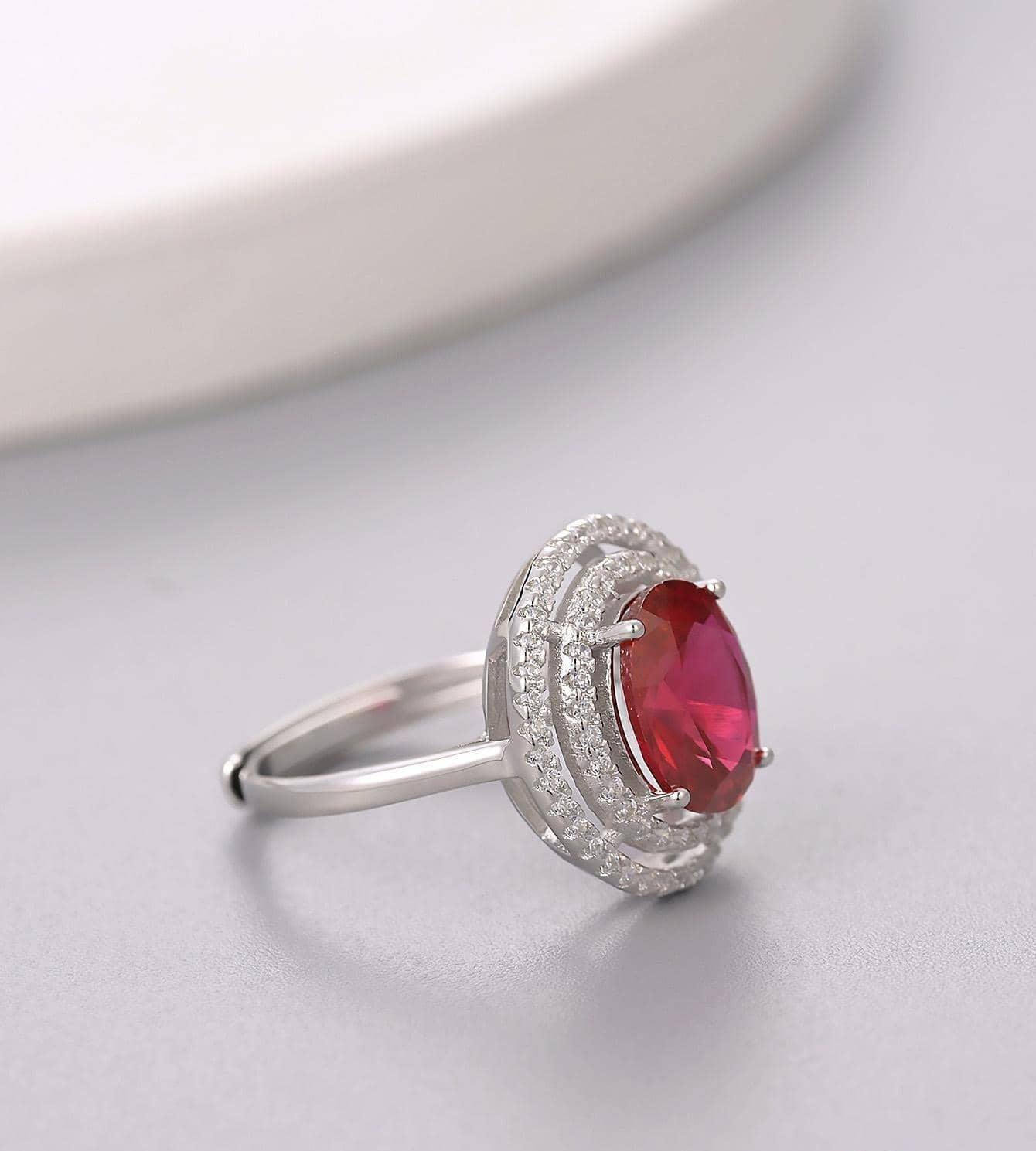 Lab-Grown Emerald - Emerald Halo Double-Halo Oval Diamond Ring