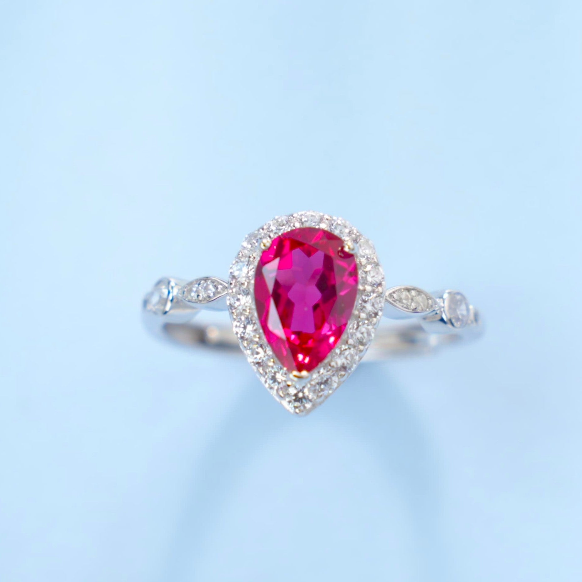 Lab-Grown Emerald - Dewy Emerald Diamond Halo Soft Charm Ring