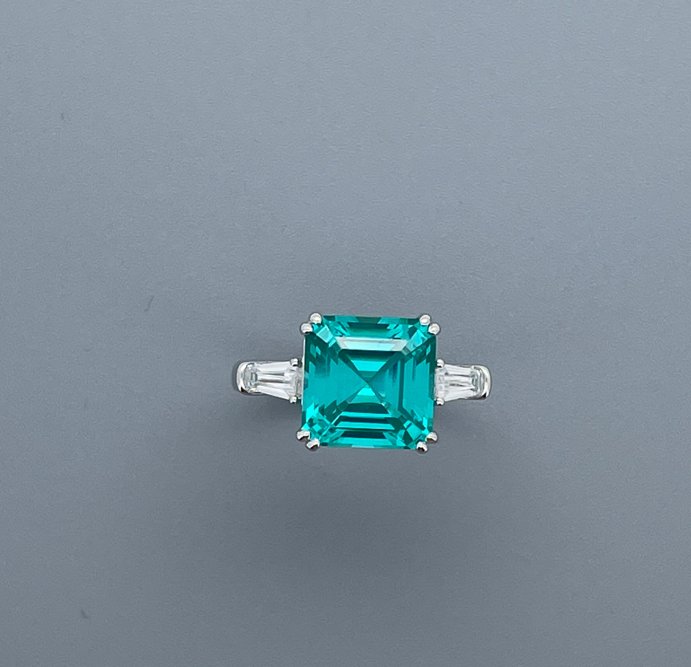 Trio of Time | Classic Three-Stone Lab-Created Emerald Ring
