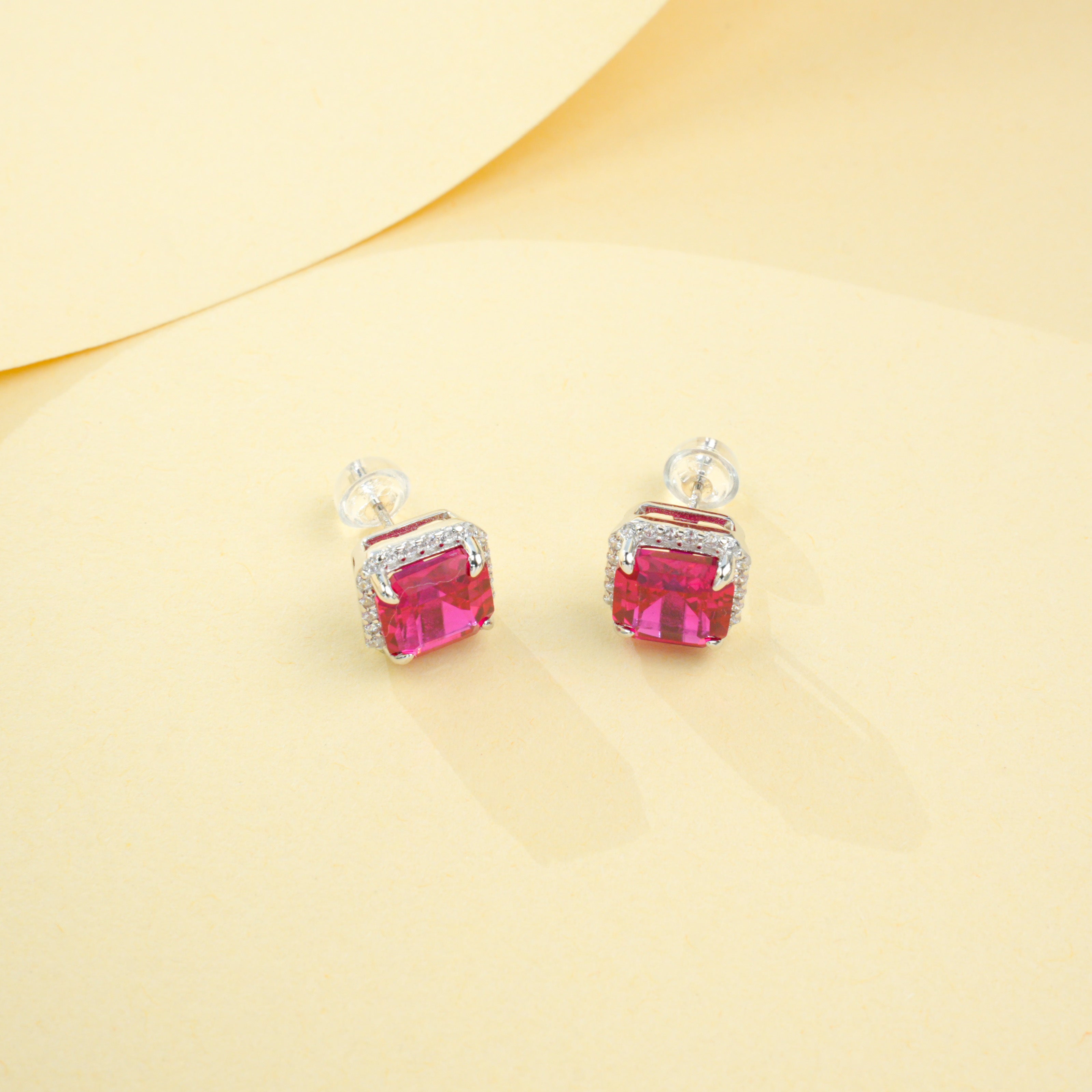 Cultivated Emerald - Luxurious Sugar Cube Earrings