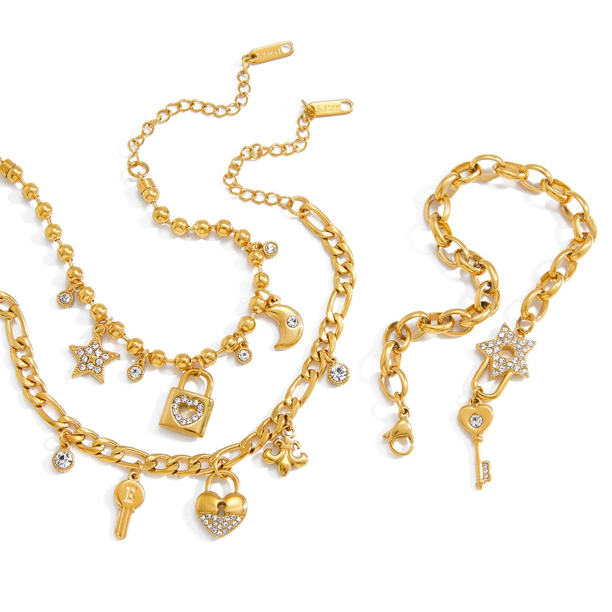 Soul Guardian Set - Celestial Lock & Key Talismans