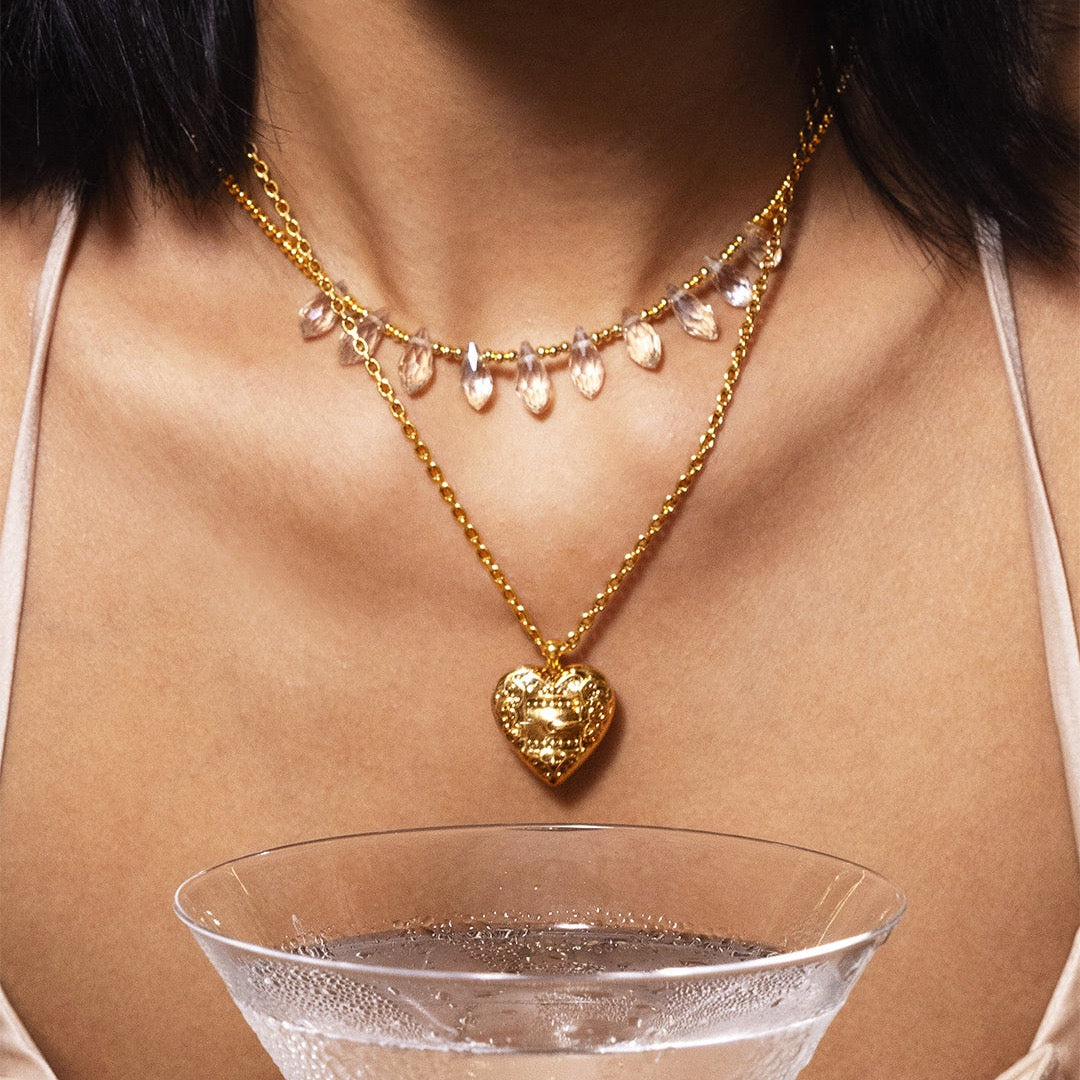 Vintage Heart Necklaces - Golden Romance