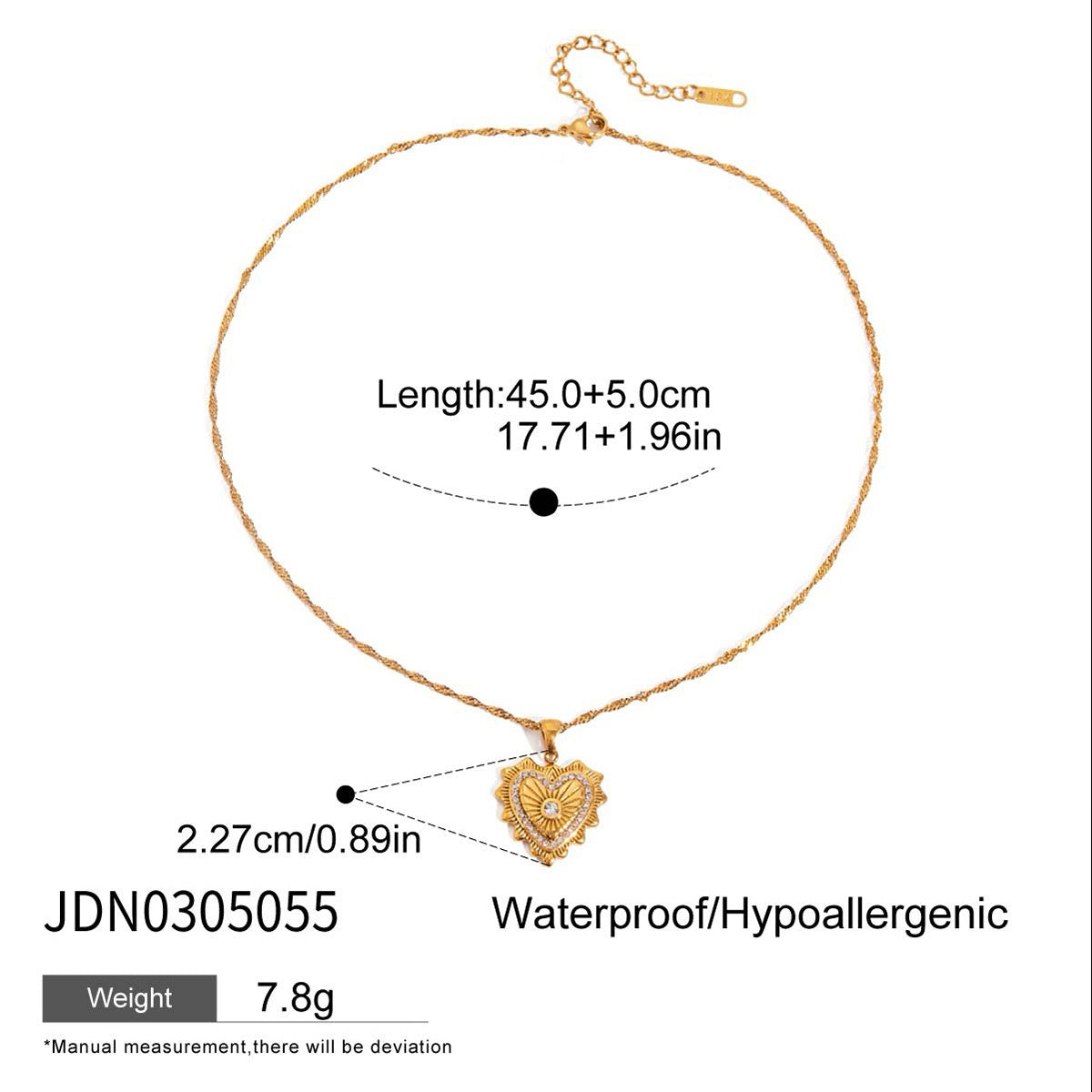 Vintage Heart Necklaces - Golden Romance