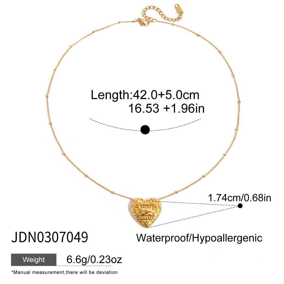 Vintage Heart Necklaces - Golden Romance