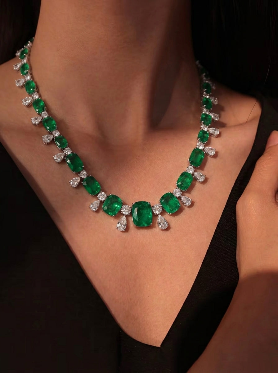 Luxury Emerald Statement Necklace