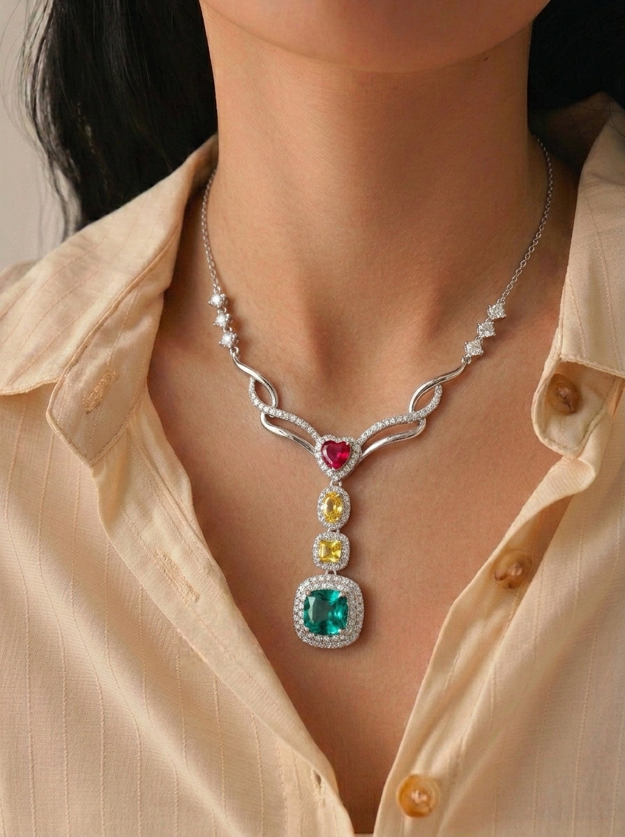 Paraiba Tourmaline Drop Necklace