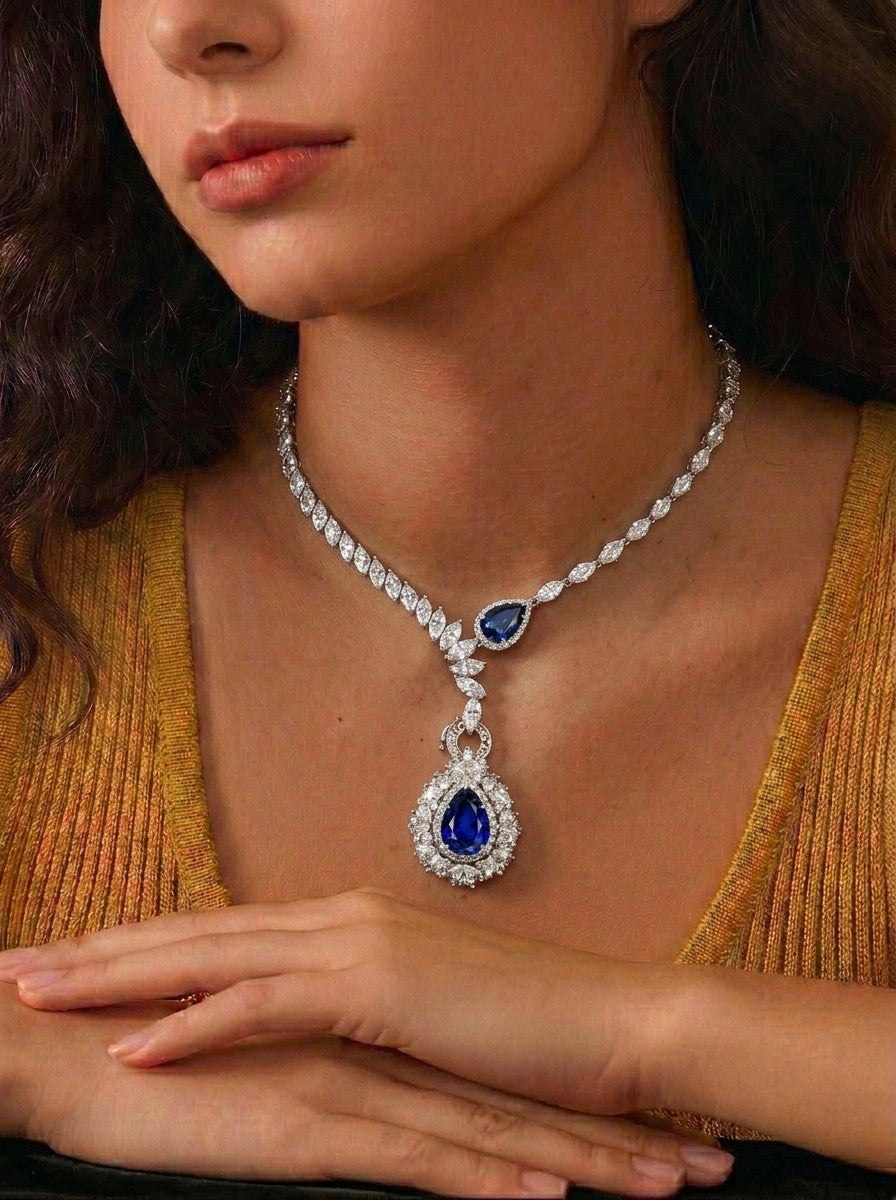 Teardrop Sapphire Necklace